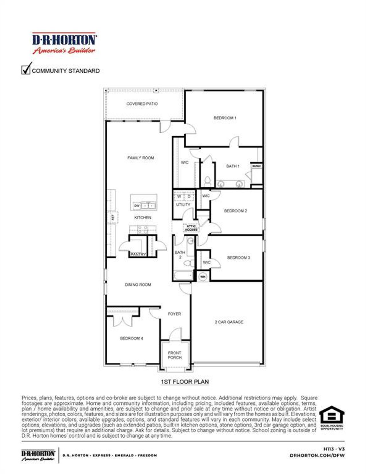 2D floor plan layout of this home in Williamsburg, Royse City, TX (Image 2). 2D floor plan layout of this home in Williamsburg, Royse City, TX (Image 2).