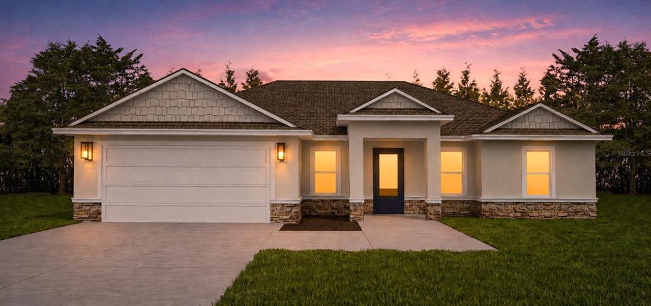 Front exterior of a new home in , Dunnellon, FL, highlighting curb appeal (Image 2).