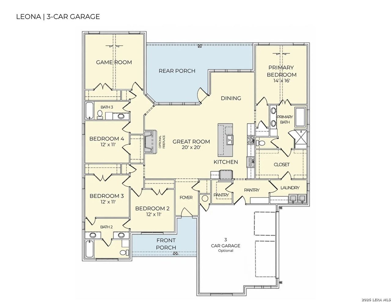 2D floor plan layout of this home in , La Vernia, TX (Image 2).
