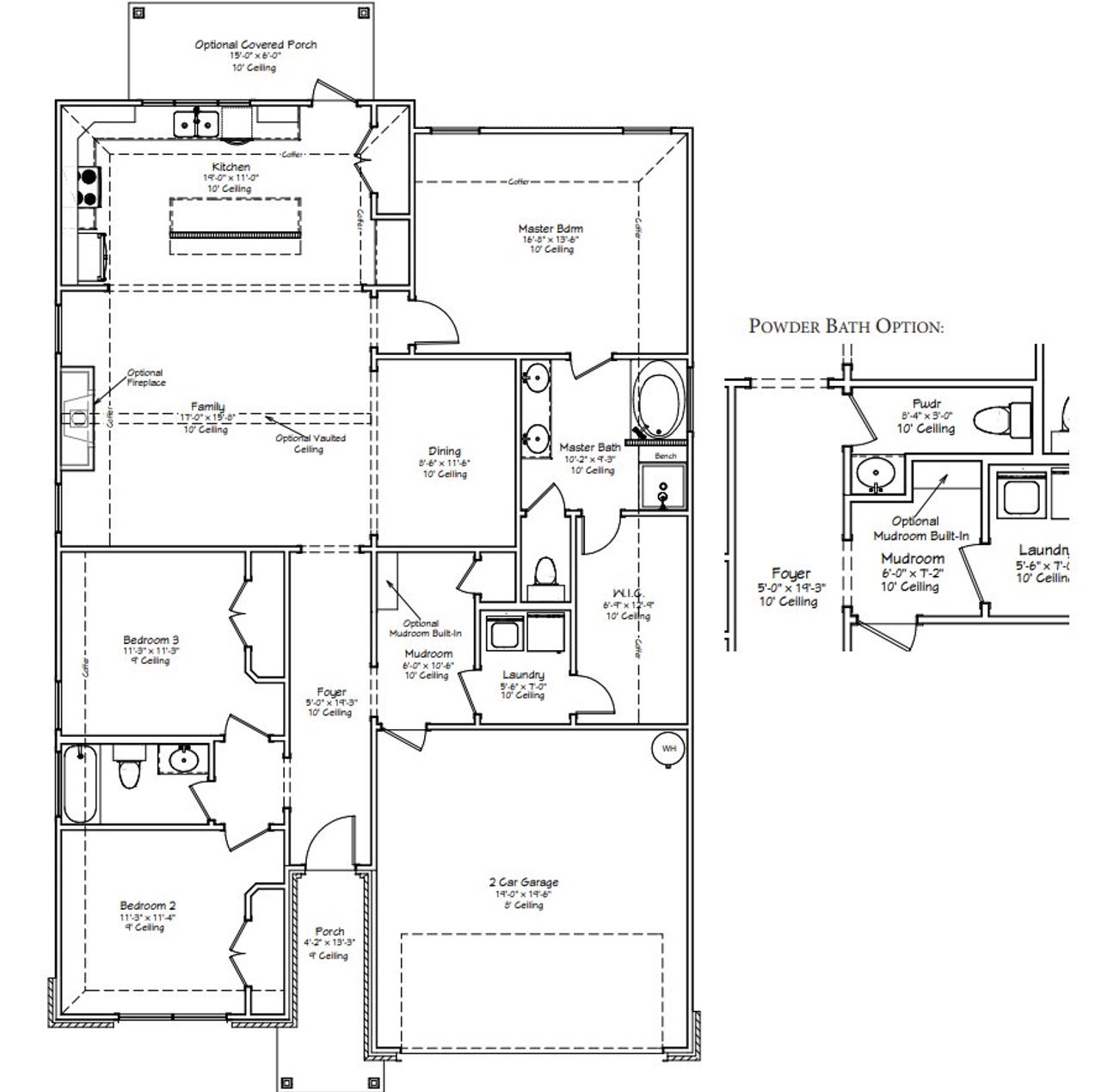 2D floor plan layout for the The Violet by Avonley Homes in Rudder Pointe, Bryan, TX (Image 2). 2D floor plan layout for the The Violet by Avonley Homes in Rudder Pointe, Bryan, TX (Image 2).