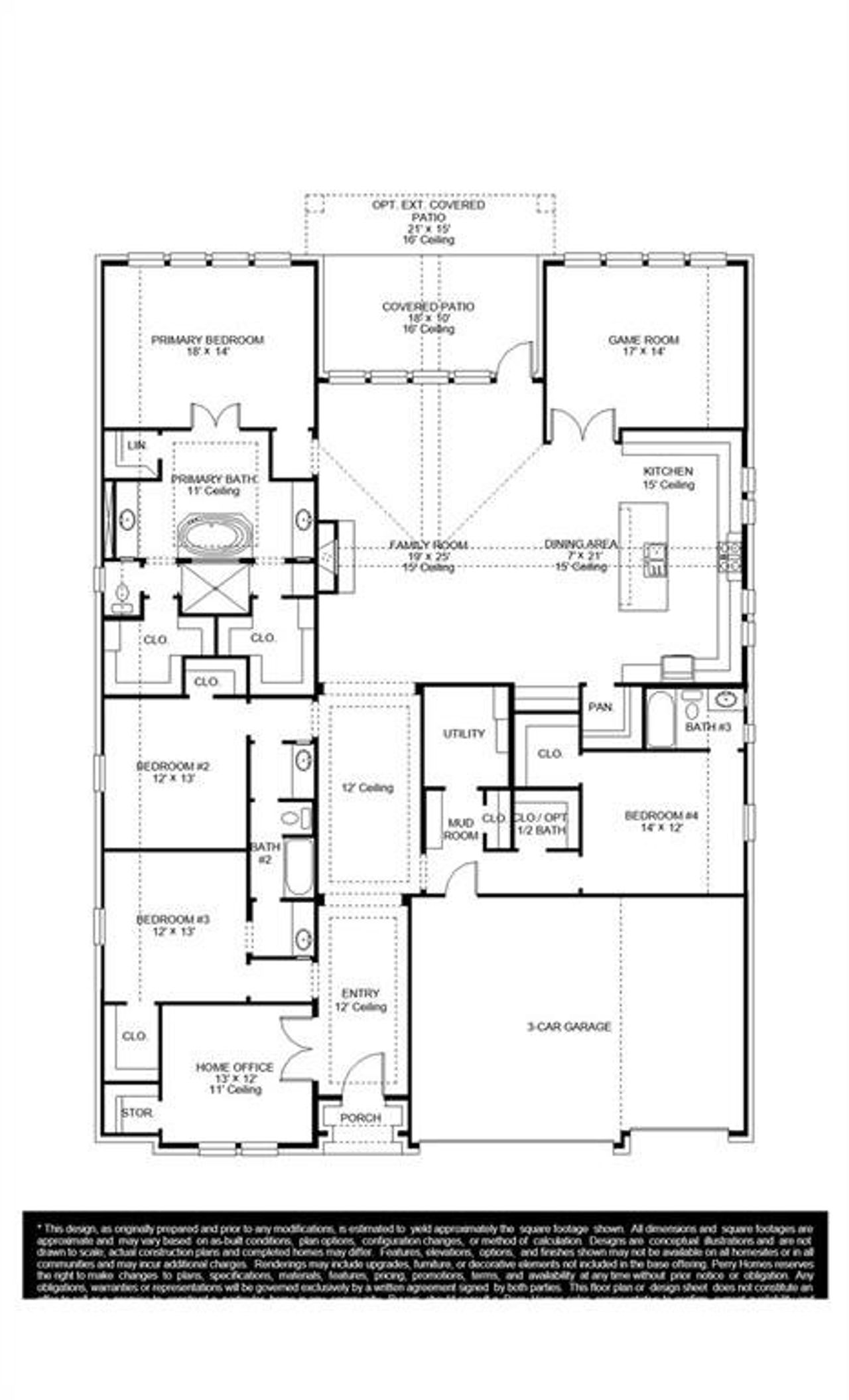 2D floor plan layout of this home in Sweetgrass, Haslet, TX (Image 2).