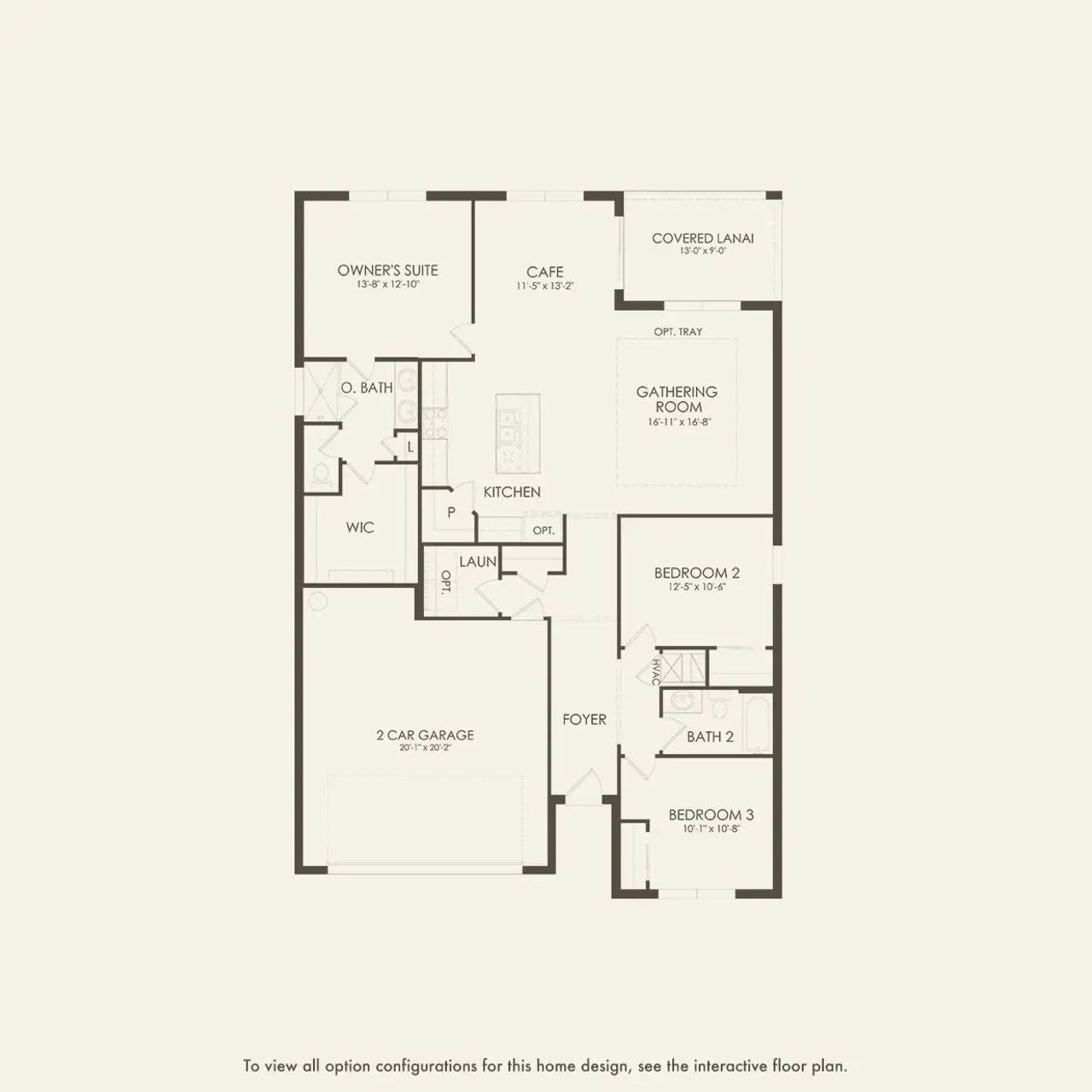 2D floor plan layout of this home in Evergreen, Thonotosassa, FL (Image 2).