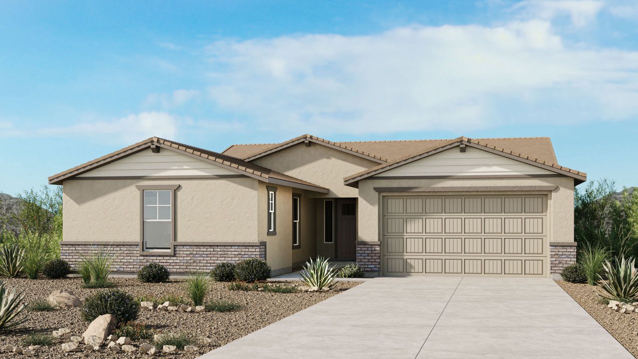 Representative exterior photo of a completed home built from the Everglade by Taylor Morrison in Ladera Trails, Peoria, AZ (Image 2).