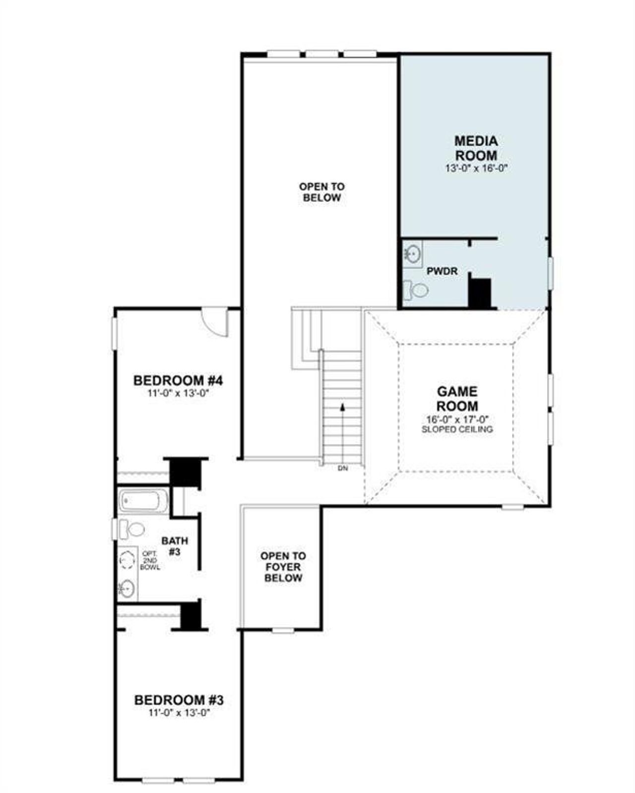 2D floor plan layout of this home in Chaparral Park, Oak Point, TX (Image 2).