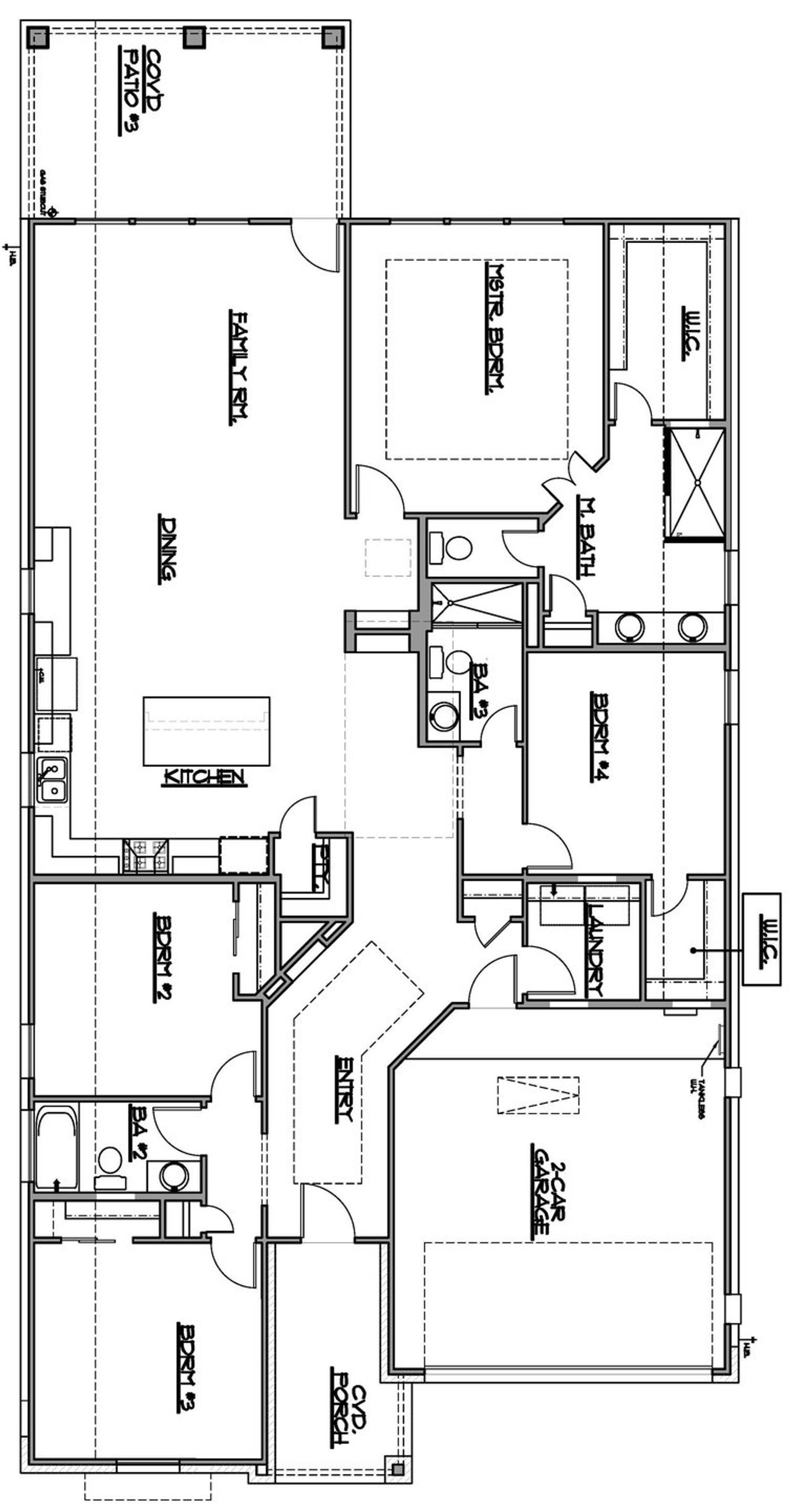 2D floor plan layout of this home in University Heights, Round Rock, TX (Image 2).