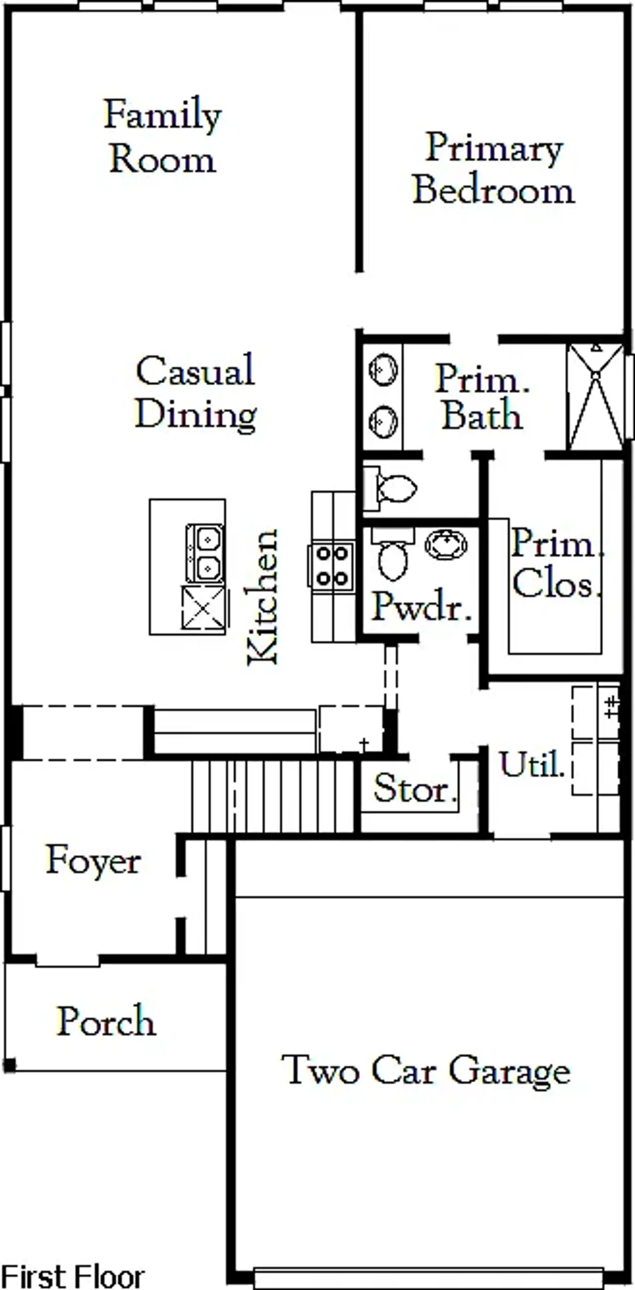 2D floor plan layout of this home in The Parklands, Schertz, TX (Image 2).