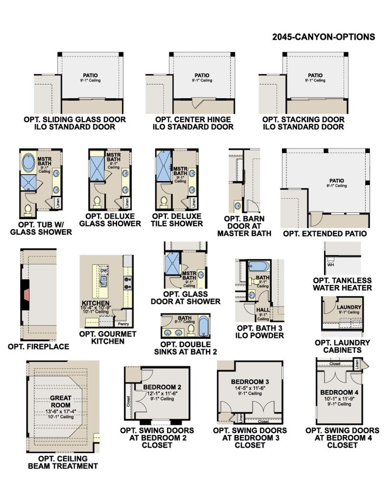 2D floor plan layout of this home in Paloma Ranch, Harlingen, TX (Image 2).