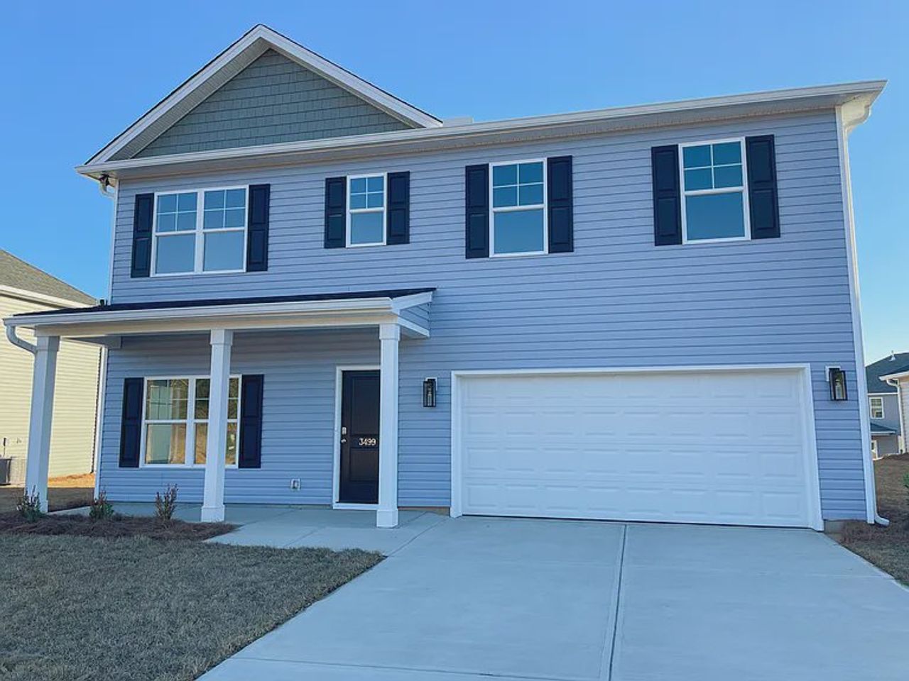 Front exterior of a new home in Portrait Hills, Aiken, SC, highlighting curb appeal (Image 2).