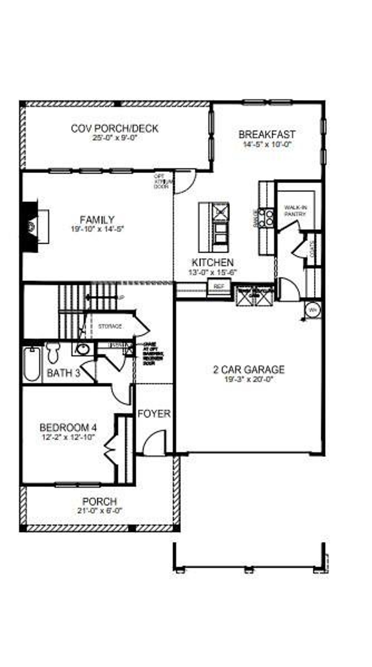2D floor plan layout of this home in Westport, York, SC (Image 2).