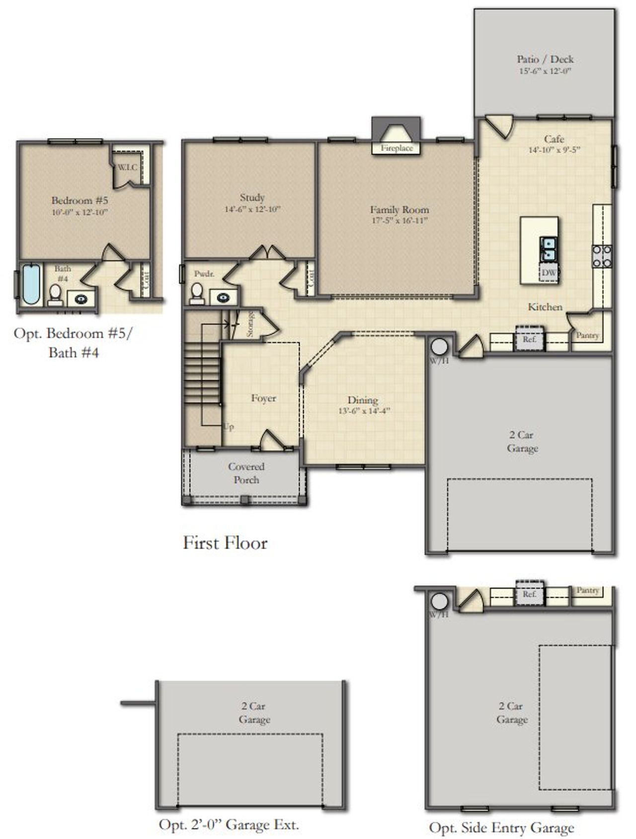 2D floor plan layout for the Holly Springs by Ashland Homes in Bradley Gin, Monroe, GA (Image 2).