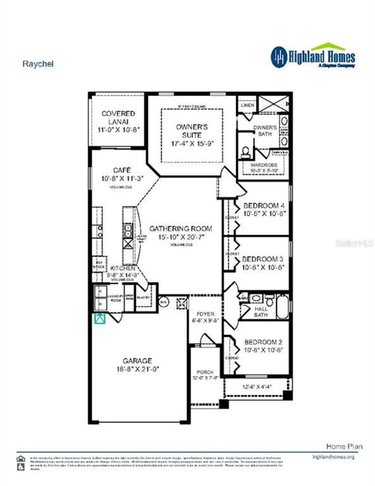 2D floor plan layout of this home in Sunridge Chase, Ruskin, FL (Image 2).