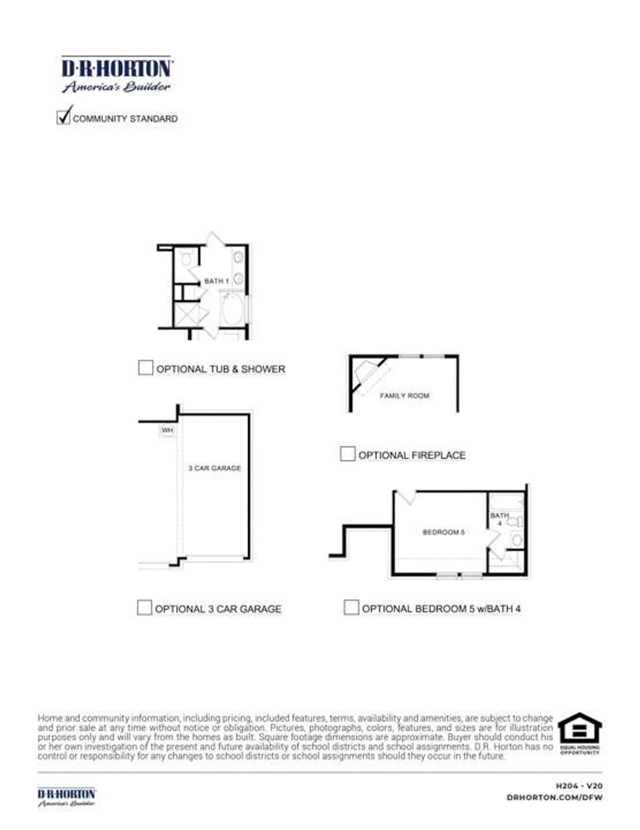 2D floor plan layout of this home in Fireside by the Lake, Garland, TX (Image 2).