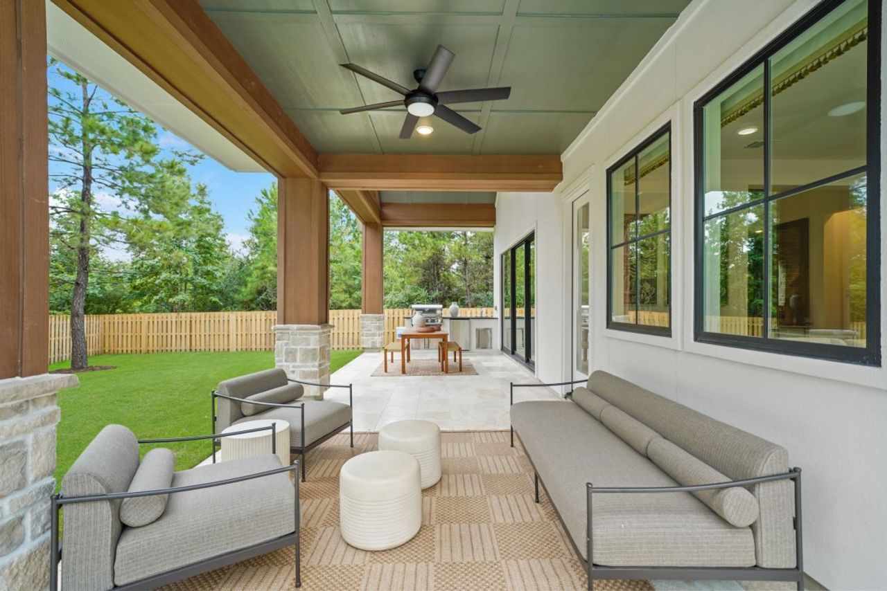 Exterior details and patio area of a home in Colton, Montgomery (Image 2). Exterior details and patio area of a home in Colton, Montgomery (Image 2).