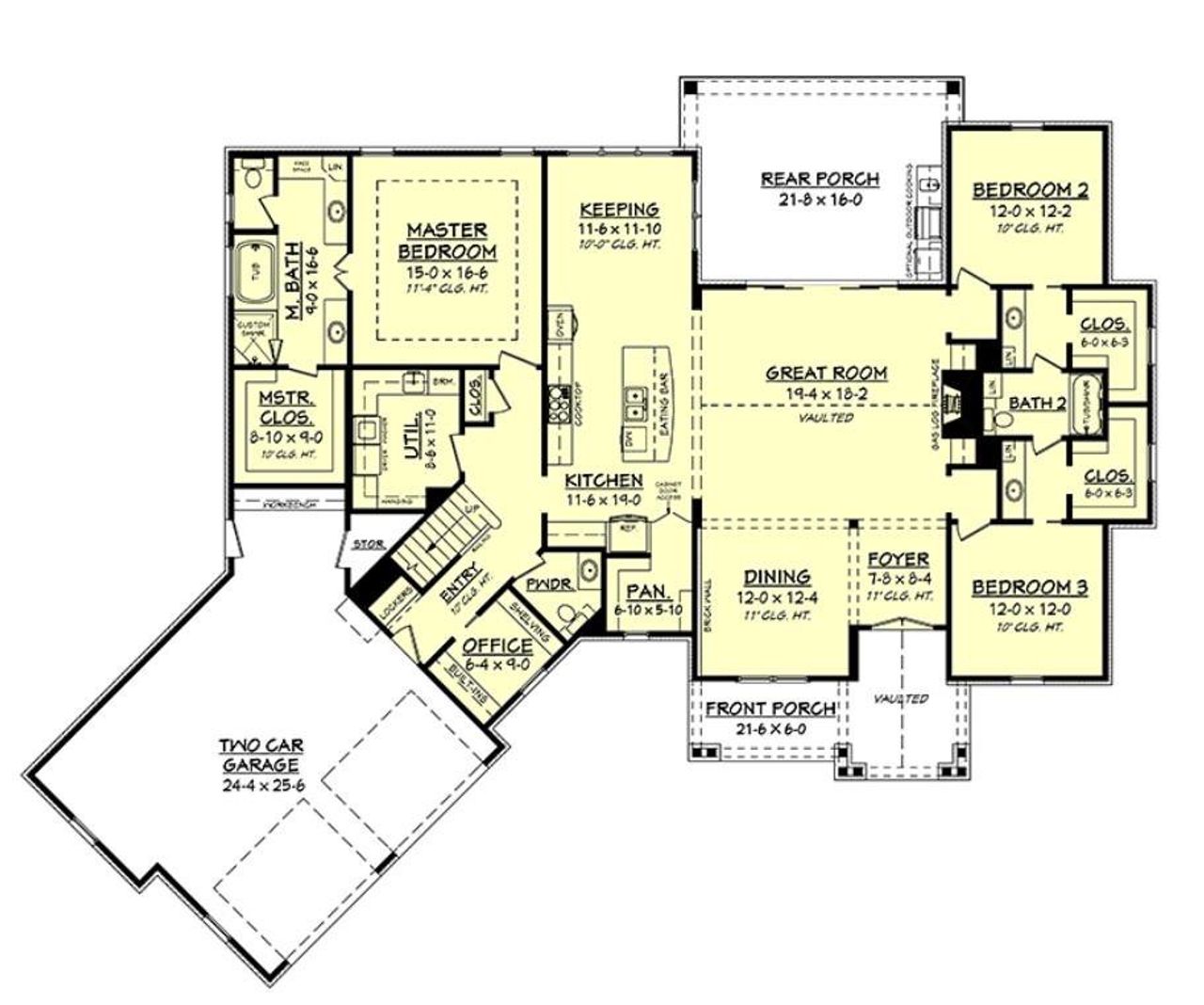 2D floor plan layout of this home in , Rydal, GA (Image 2).
