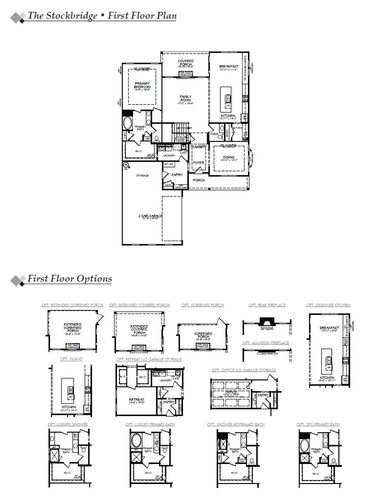 2D floor plan layout of this home in Waterford Commons, Rock Hill, SC (Image 2).
