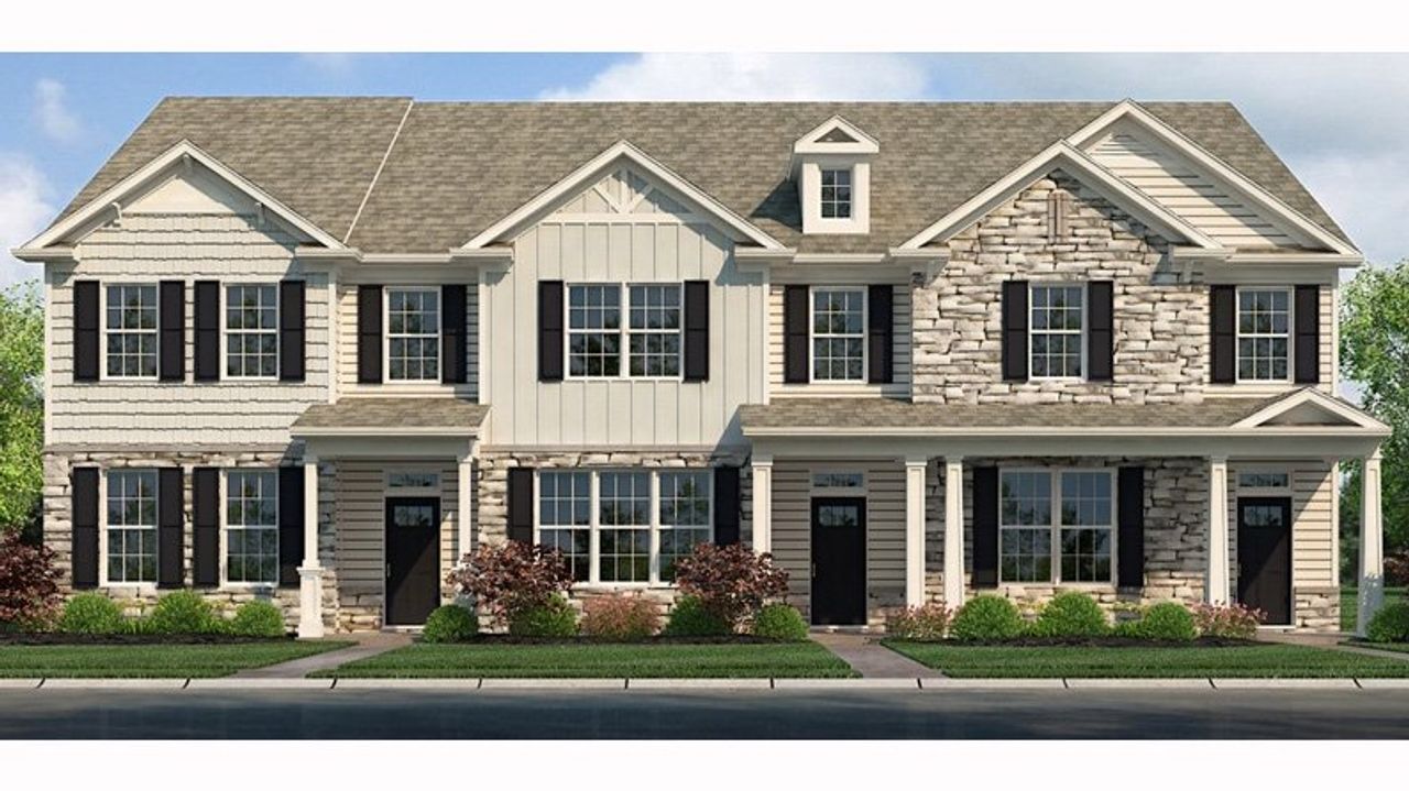 Representative exterior photo of a completed home built from the Blake by D.R. Horton in Sanctuary at Southgate, Indian Trail, NC (Image 2).