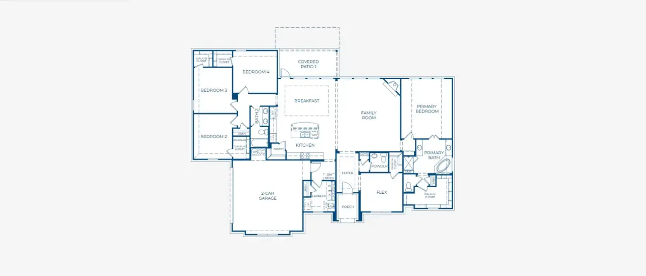 2D floor plan layout of this home in Pecan Acres, Red Oak, TX (Image 2).