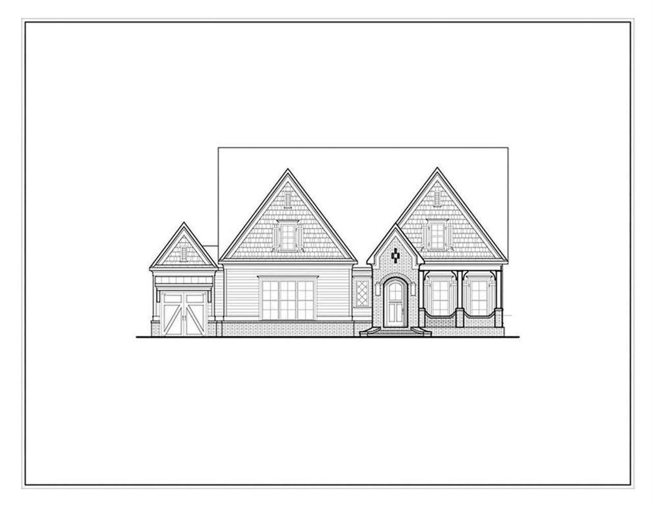 Exterior rendering of this home design in , Marietta, GA (Image 2).