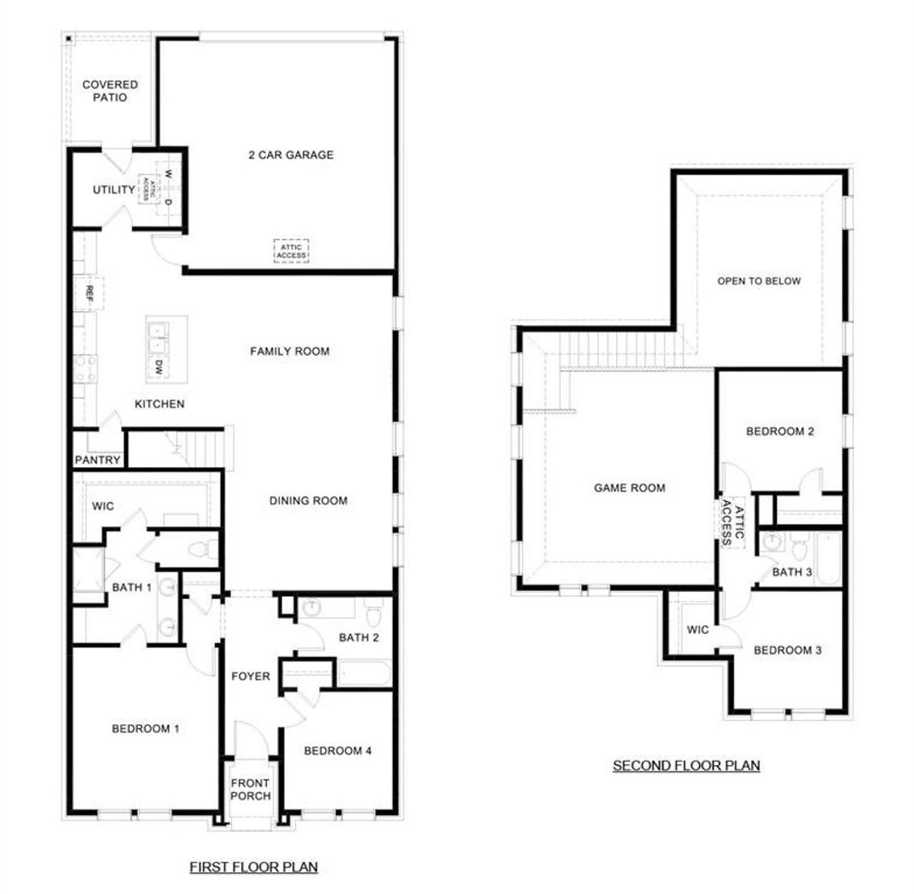 2D floor plan layout of this home in Magnolia at Legacy Hills, Celina, TX (Image 2).