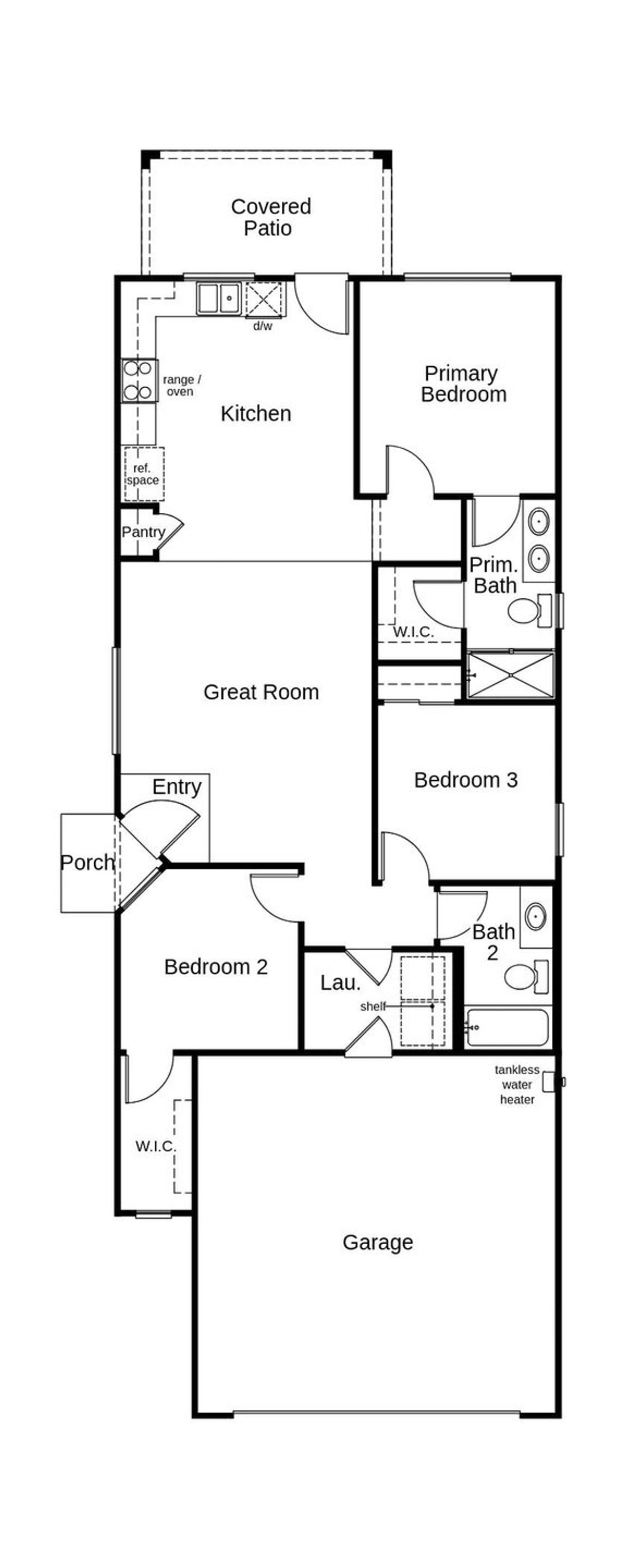 2D floor plan layout of this home in The Landings at Rancho Del Lago, Vail, AZ (Image 2). 2D floor plan layout of this home in The Landings at Rancho Del Lago, Vail, AZ (Image 2).