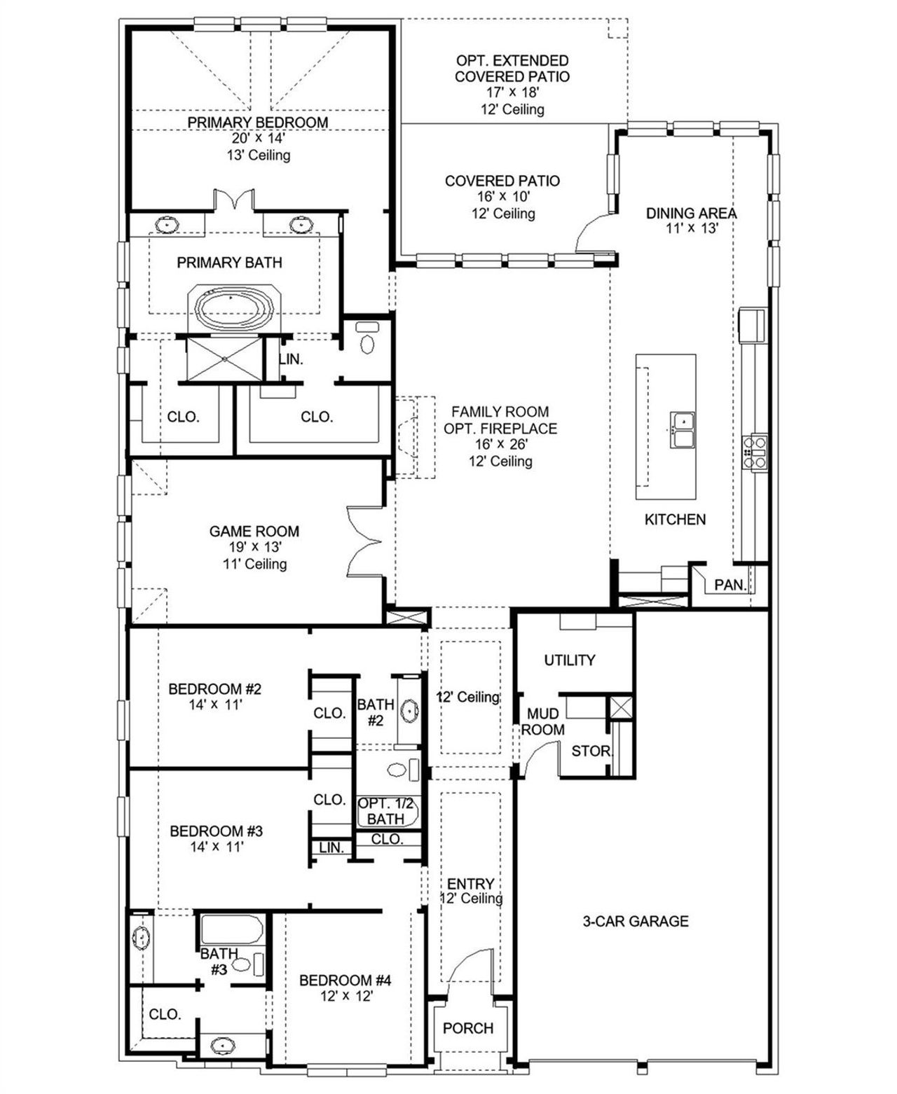 2D floor plan layout of this home in Briarley, Montgomery, TX (Image 2).