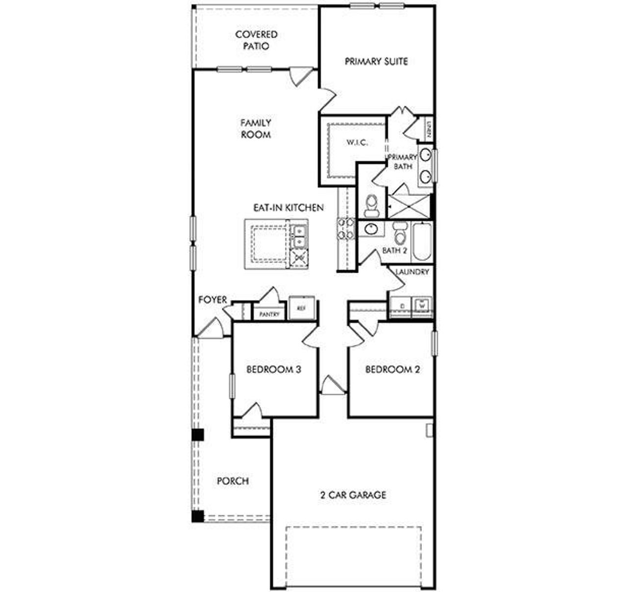 2D floor plan layout of this home in Eastridge - Spring Series, McKinney, TX (Image 2).