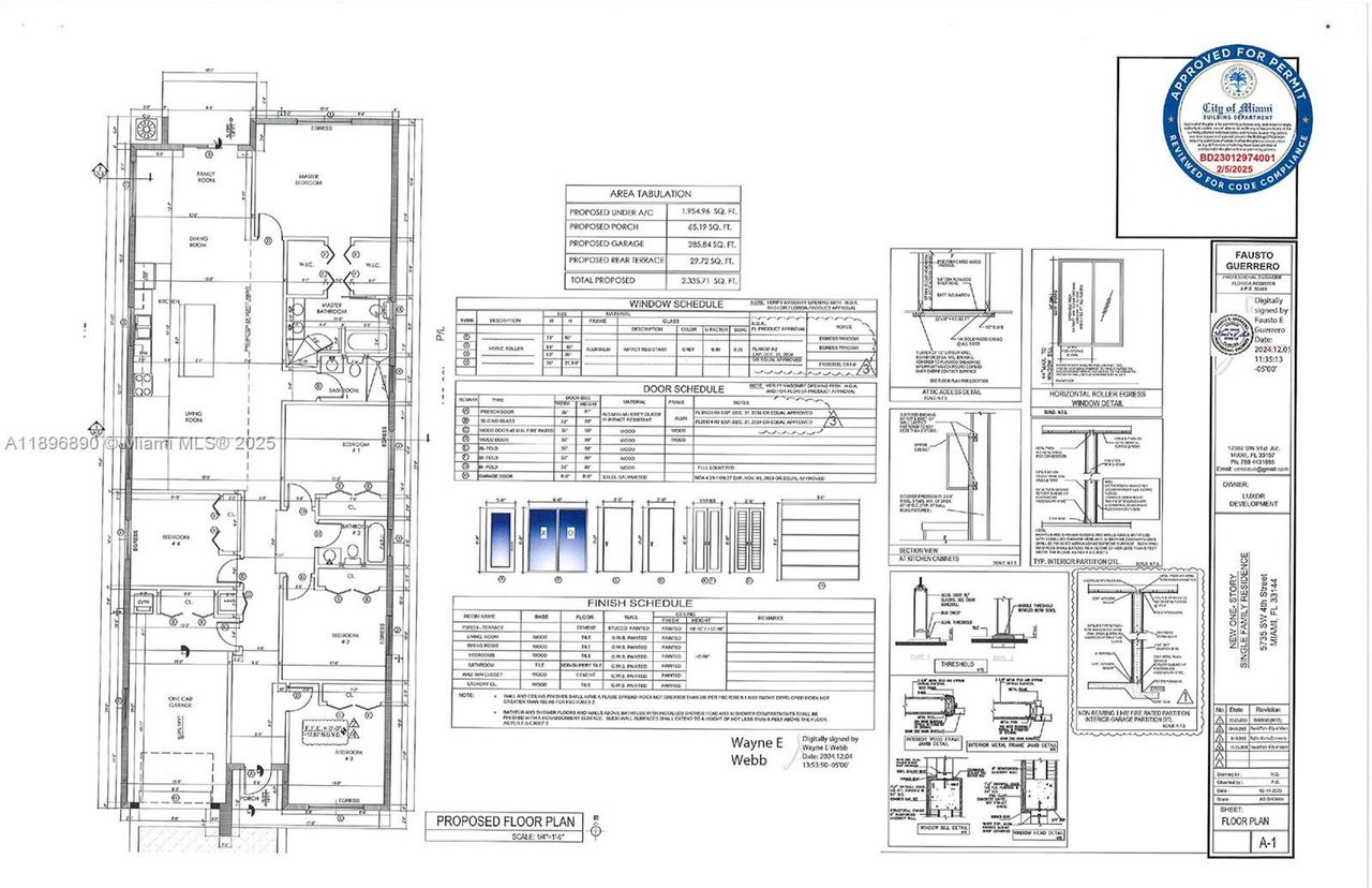 2D floor plan layout of this home in , Miami, FL (Image 2).
