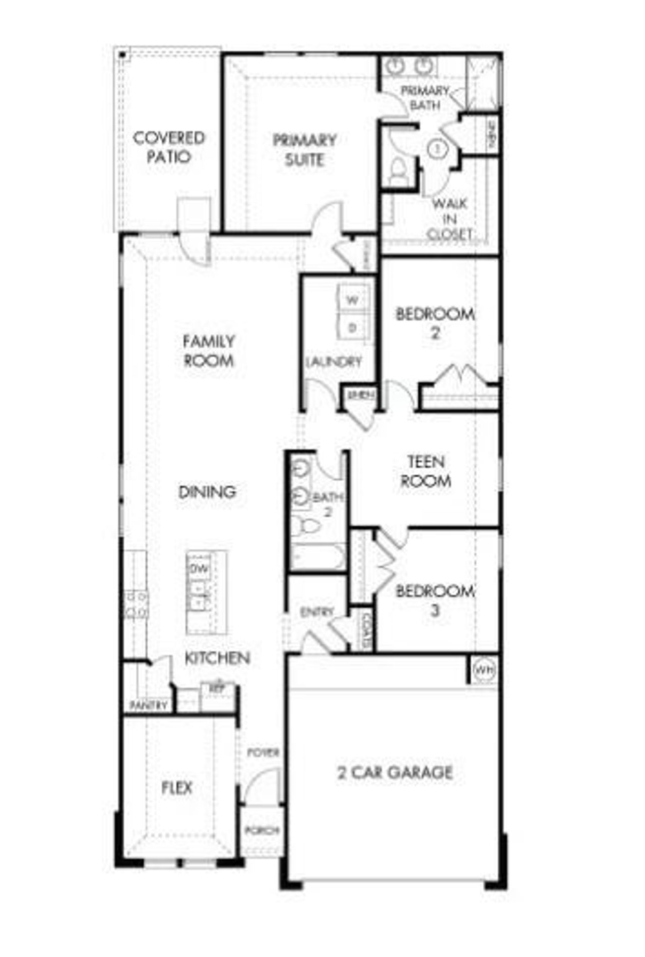 2D floor plan layout of this home in , Waller, TX (Image 2).