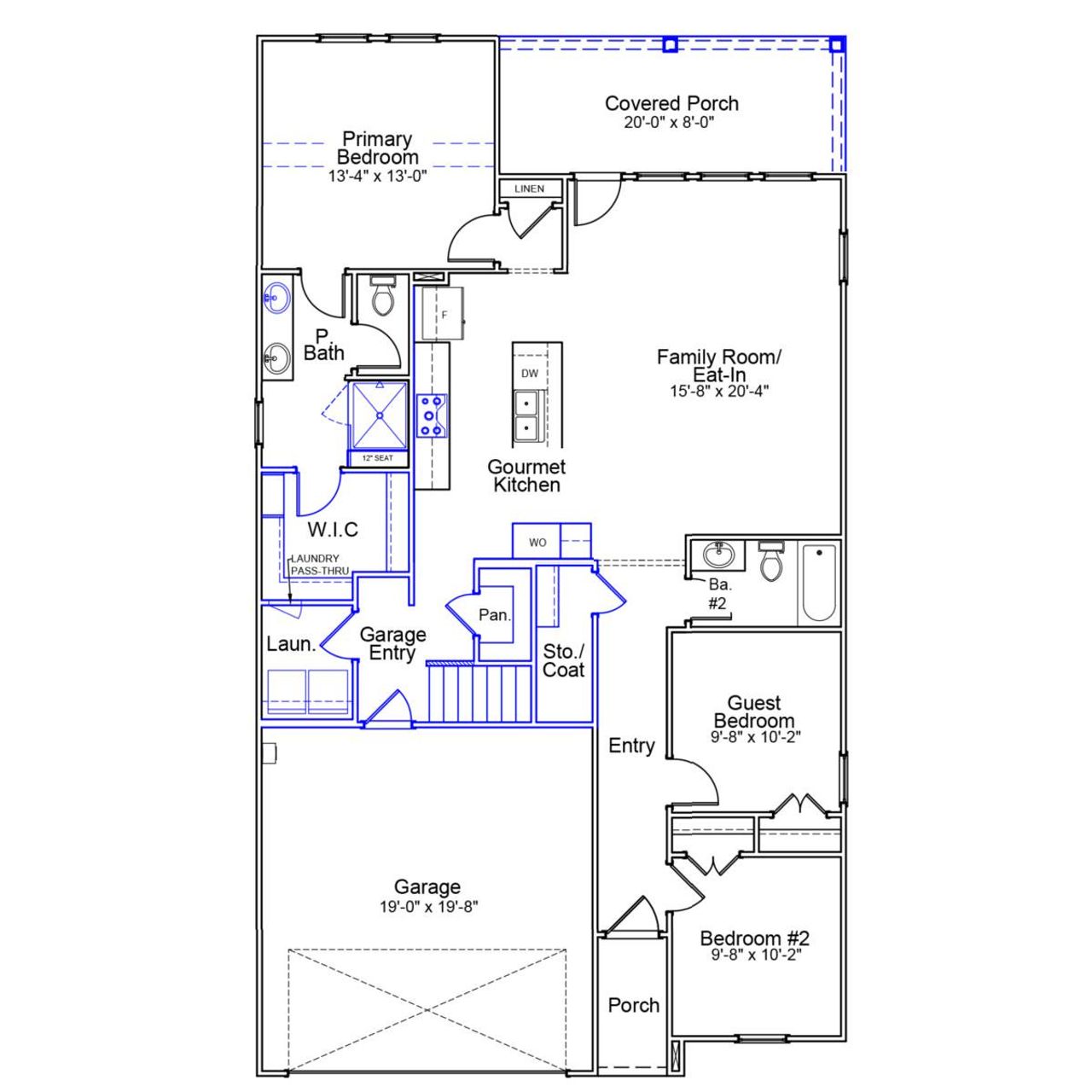 2D floor plan layout of this home in Ovation at Sweetbrier, Durham, NC (Image 2). 2D floor plan layout of this home in Ovation at Sweetbrier, Durham, NC (Image 2).