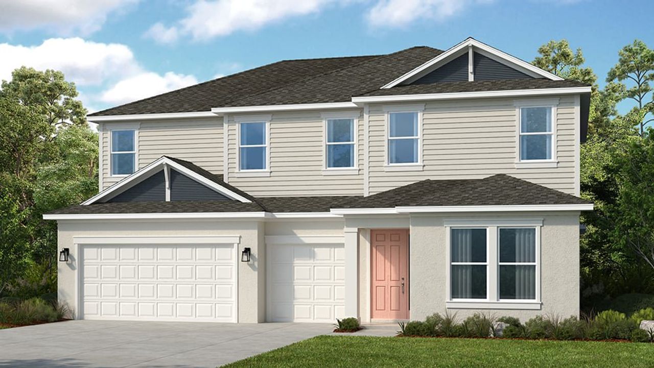 Representative exterior photo of a completed home built from the Waikiki by Taylor Morrison in Coasterra Community Group Page, Palmetto, FL (Image 2). Representative exterior photo of a completed home built from the Waikiki by Taylor Morrison in Coasterra Community Group Page, Palmetto, FL (Image 2).