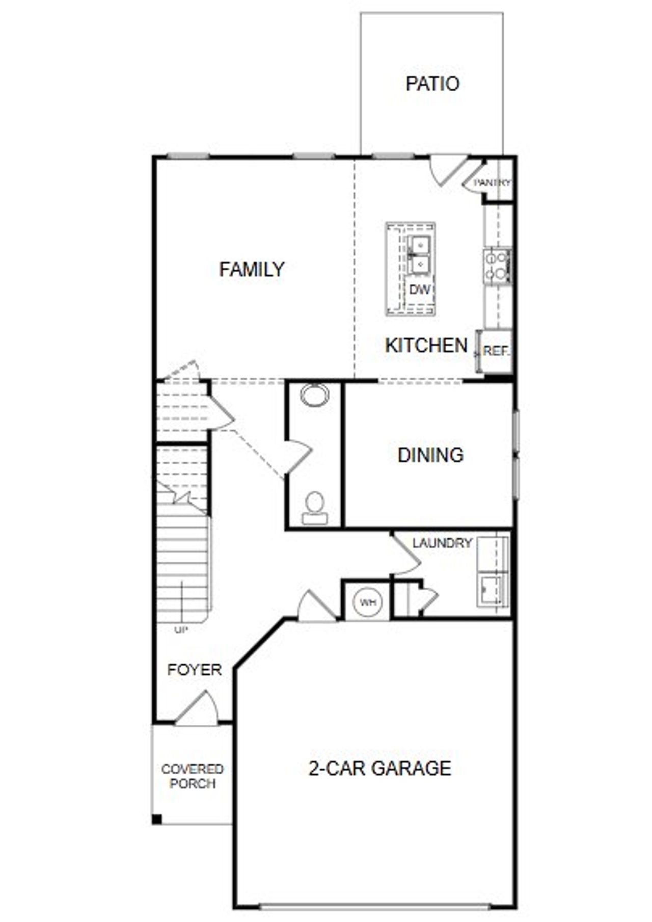 2D floor plan layout for the Sweetbriar by Piedmont Residential in Castleberry Pointe, Dawsonville, GA (Image 2). 2D floor plan layout for the Sweetbriar by Piedmont Residential in Castleberry Pointe, Dawsonville, GA (Image 2).
