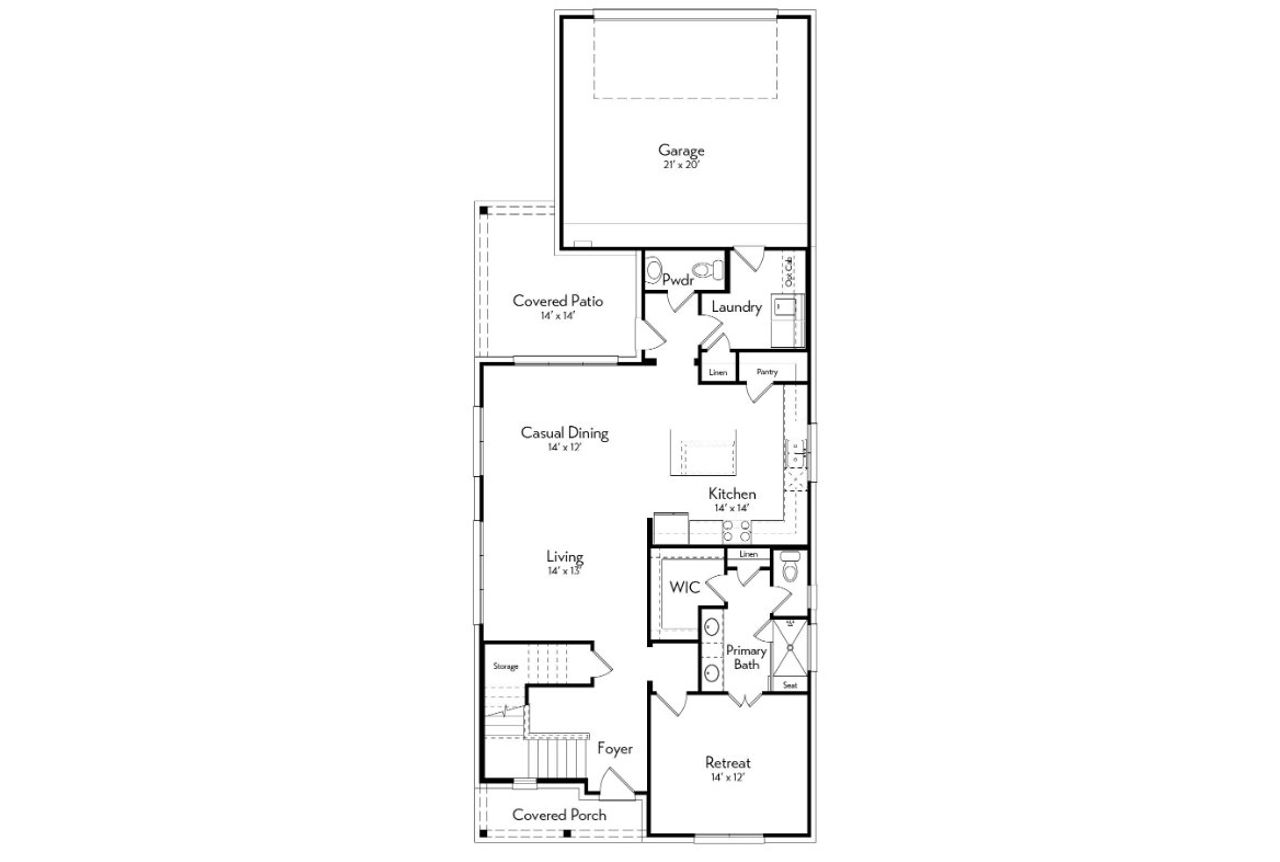 2D floor plan layout of this home in Indigo, Richmond, TX (Image 2).