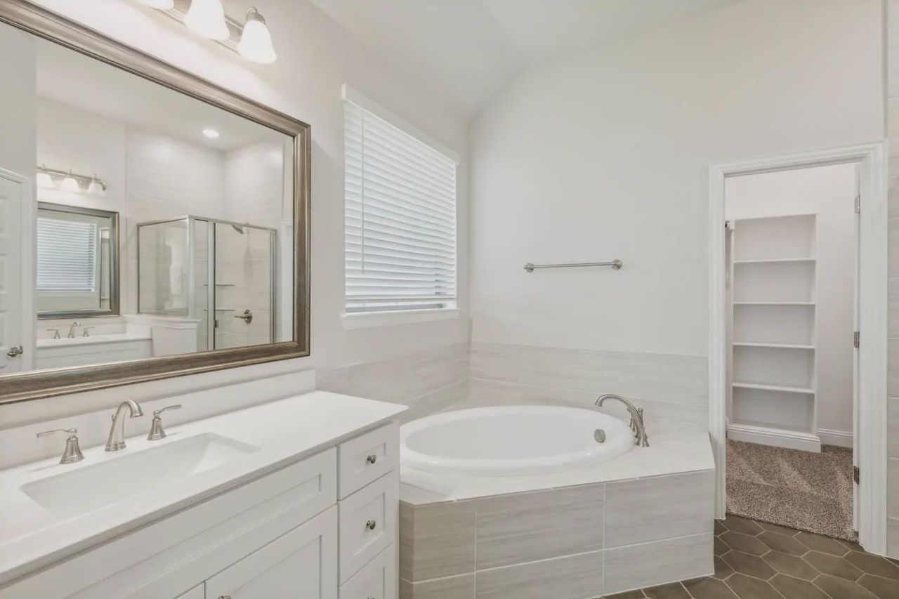 Representative furnished interior of a home built from the Caldwell by Chesmar Homes in Oaks of North Grove, Waxahachie (Image 2).