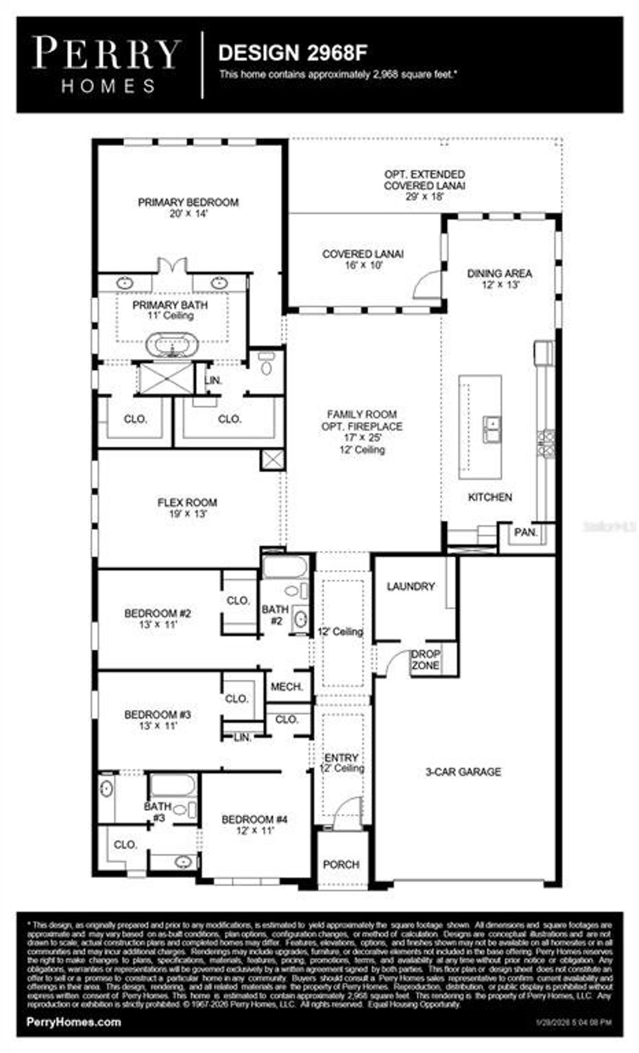 2D floor plan layout of this home in Sanctuary at Seaire, Parrish, FL (Image 2).