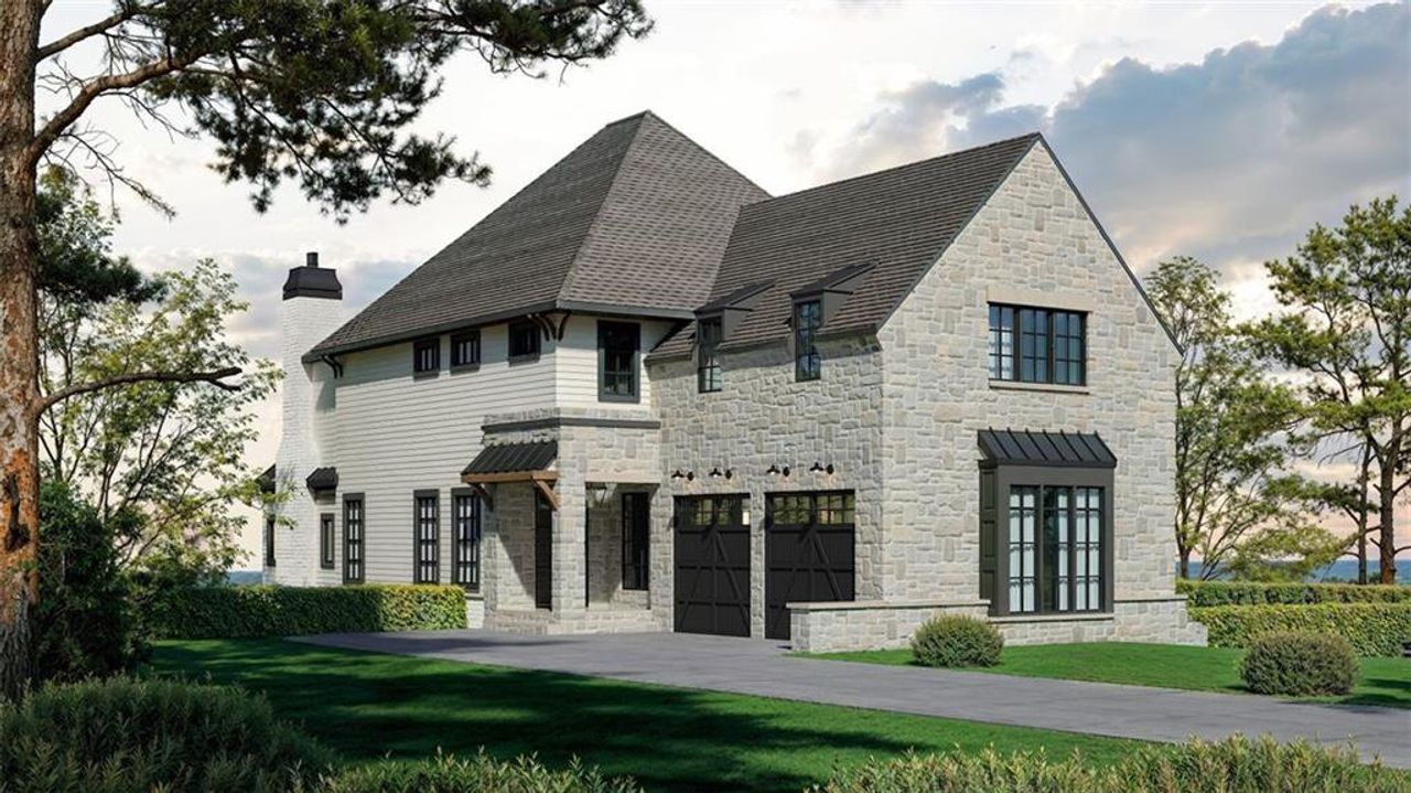 Front exterior of a new home in , Roswell, GA, highlighting curb appeal (Image 2).