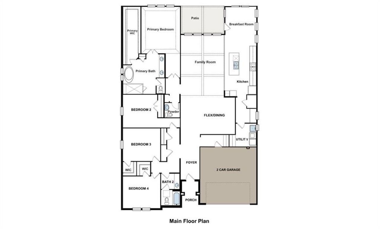 2D floor plan layout of this home in Ridge Park Estates, Royse City, TX (Image 2). 2D floor plan layout of this home in Ridge Park Estates, Royse City, TX (Image 2).