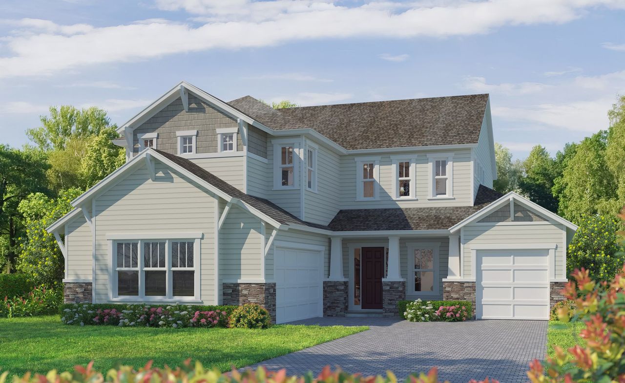 Representative exterior photo of a completed home built from the Pablo II by ICI Homes in EverRange, Jacksonville, FL (Image 2). Representative exterior photo of a completed home built from the Pablo II by ICI Homes in EverRange, Jacksonville, FL (Image 2).