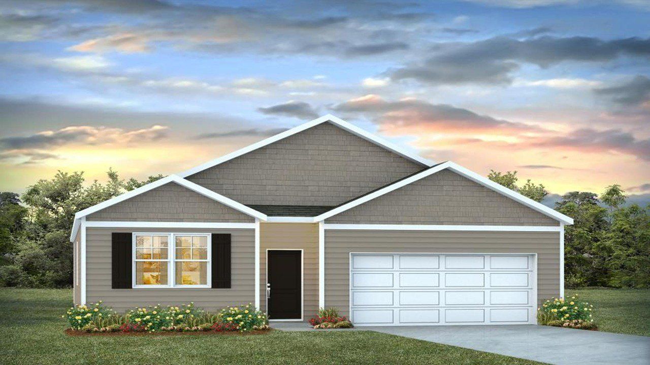 Representative exterior photo of a completed home built from the CALI by D.R. Horton in Gates Village, Lugoff, SC (Image 2).