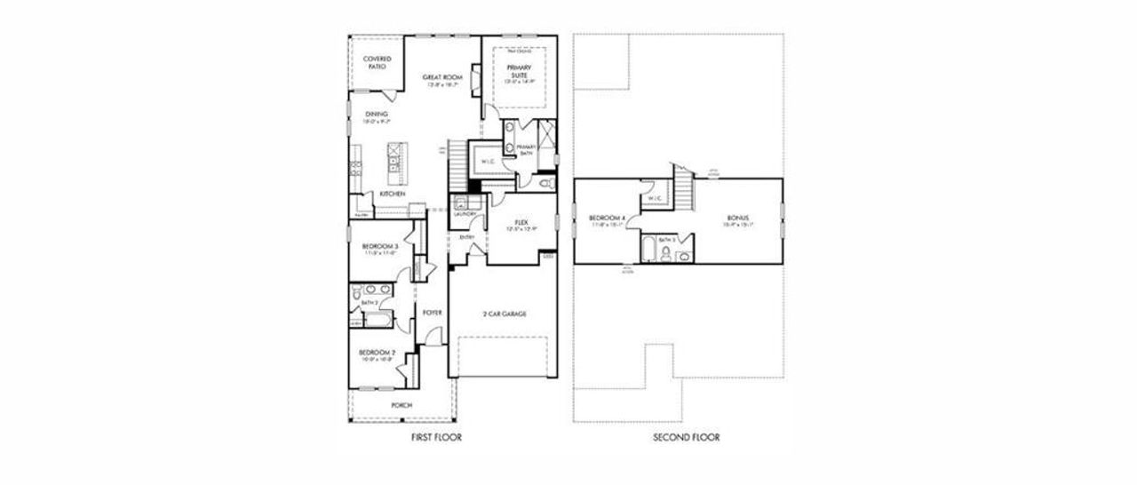 2D floor plan layout of this home in , Braselton, GA (Image 2).