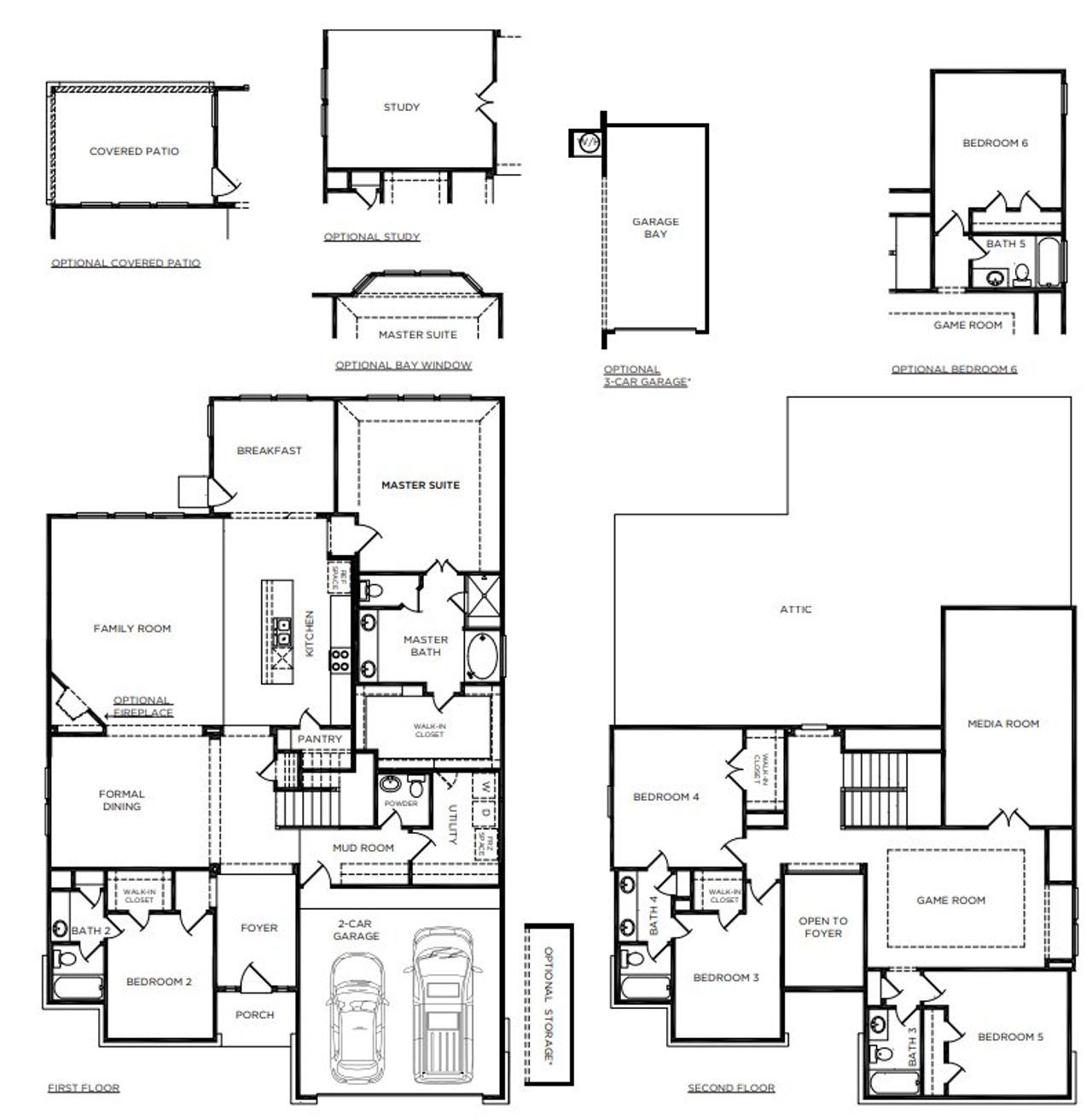 2D floor plan layout for the The Marshall by McKinley Homes in Stone Creek Ranch, Hockley, TX (Image 2). 2D floor plan layout for the The Marshall by McKinley Homes in Stone Creek Ranch, Hockley, TX (Image 2).