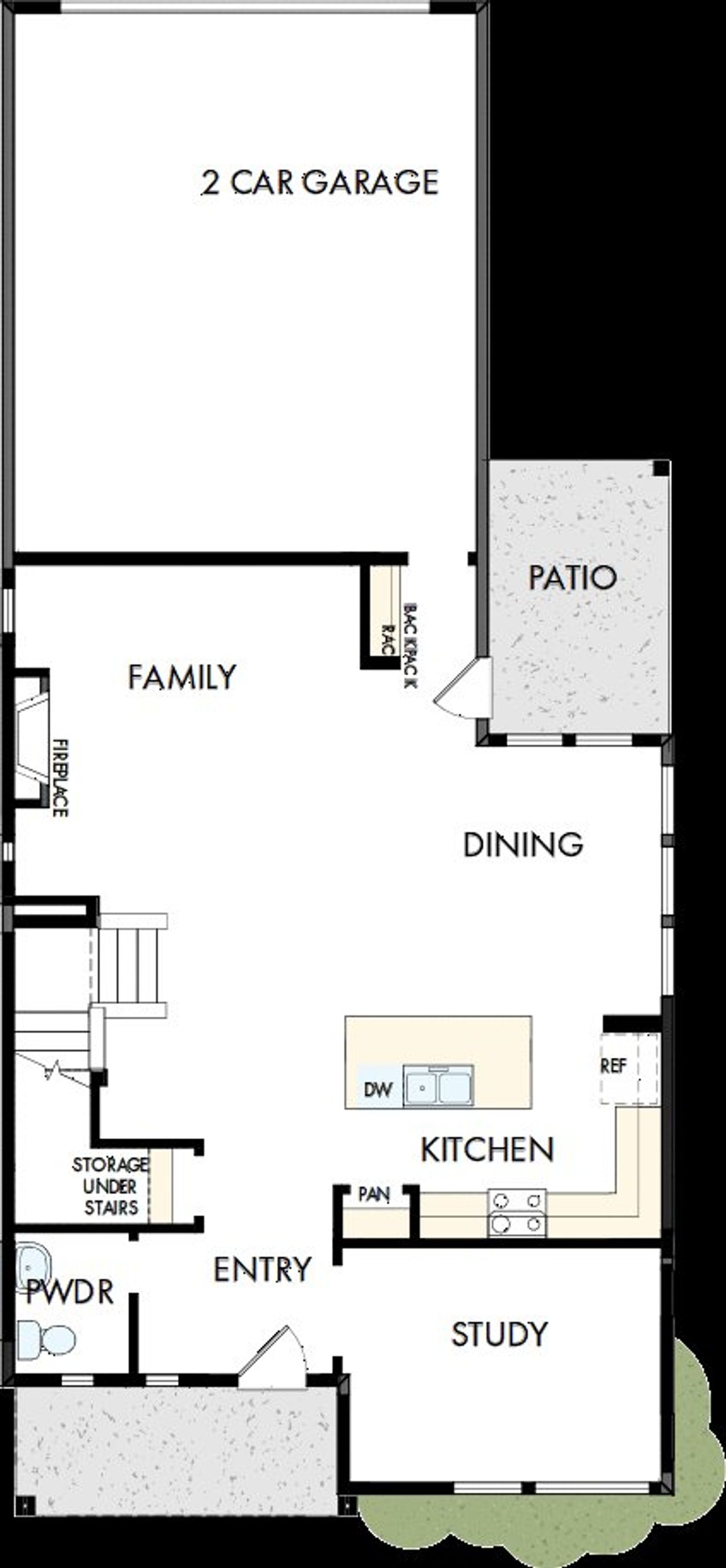 2D floor plan layout of this home in Elevate at Wolf Ranch, Colorado Springs, CO (Image 2).