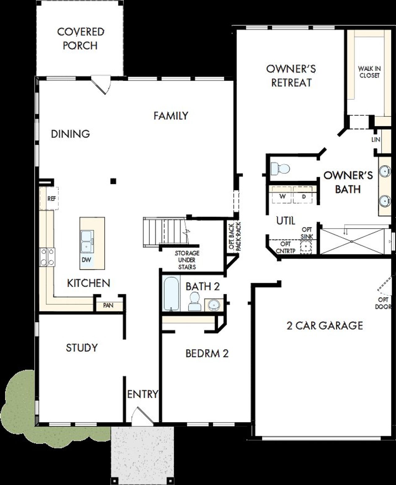 2D floor plan layout of this home in Heritage Green – The Signature Collection, Columbia, TN (Image 2).