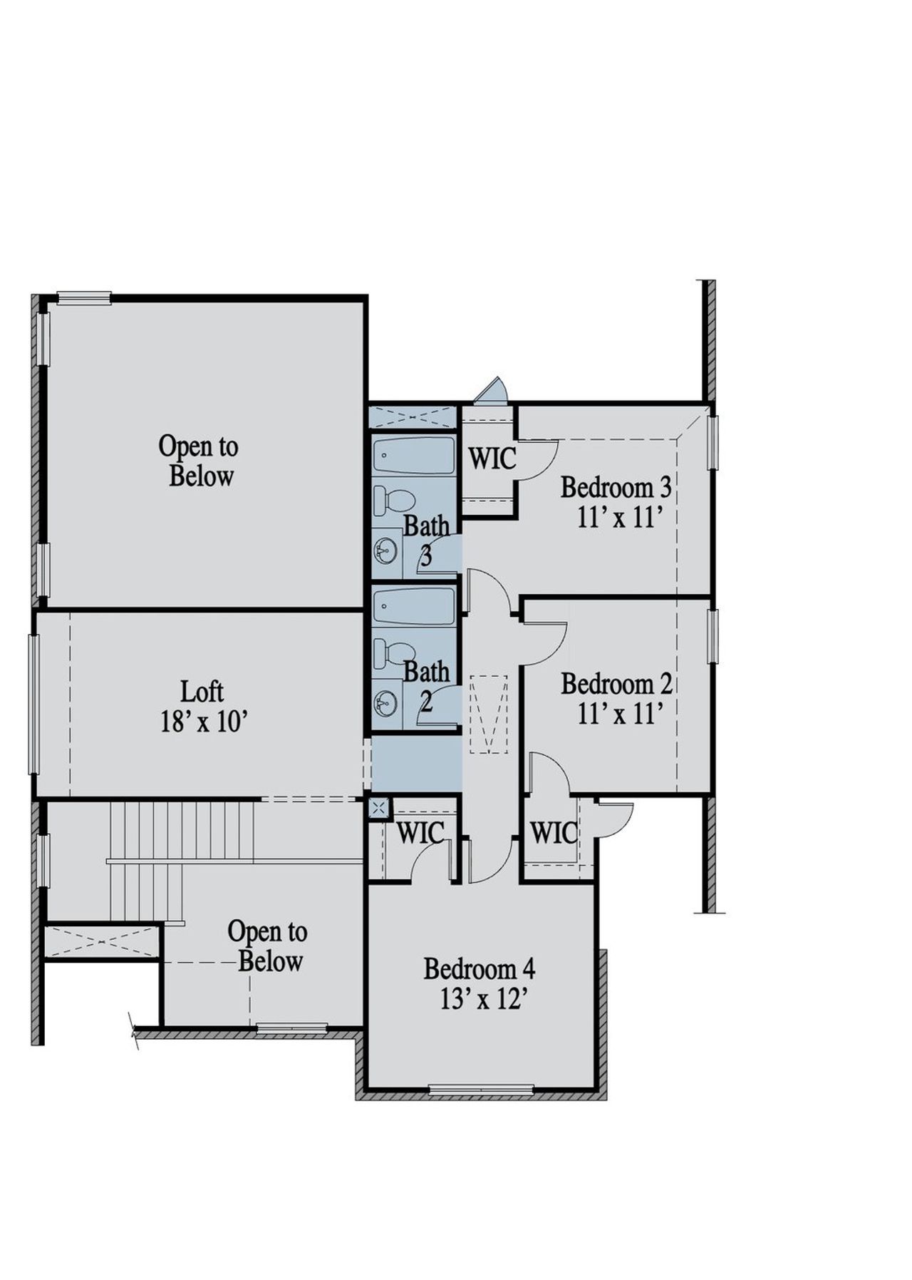 2D floor plan layout of this home in Wildflower Ranch, Fort Worth, TX (Image 2).