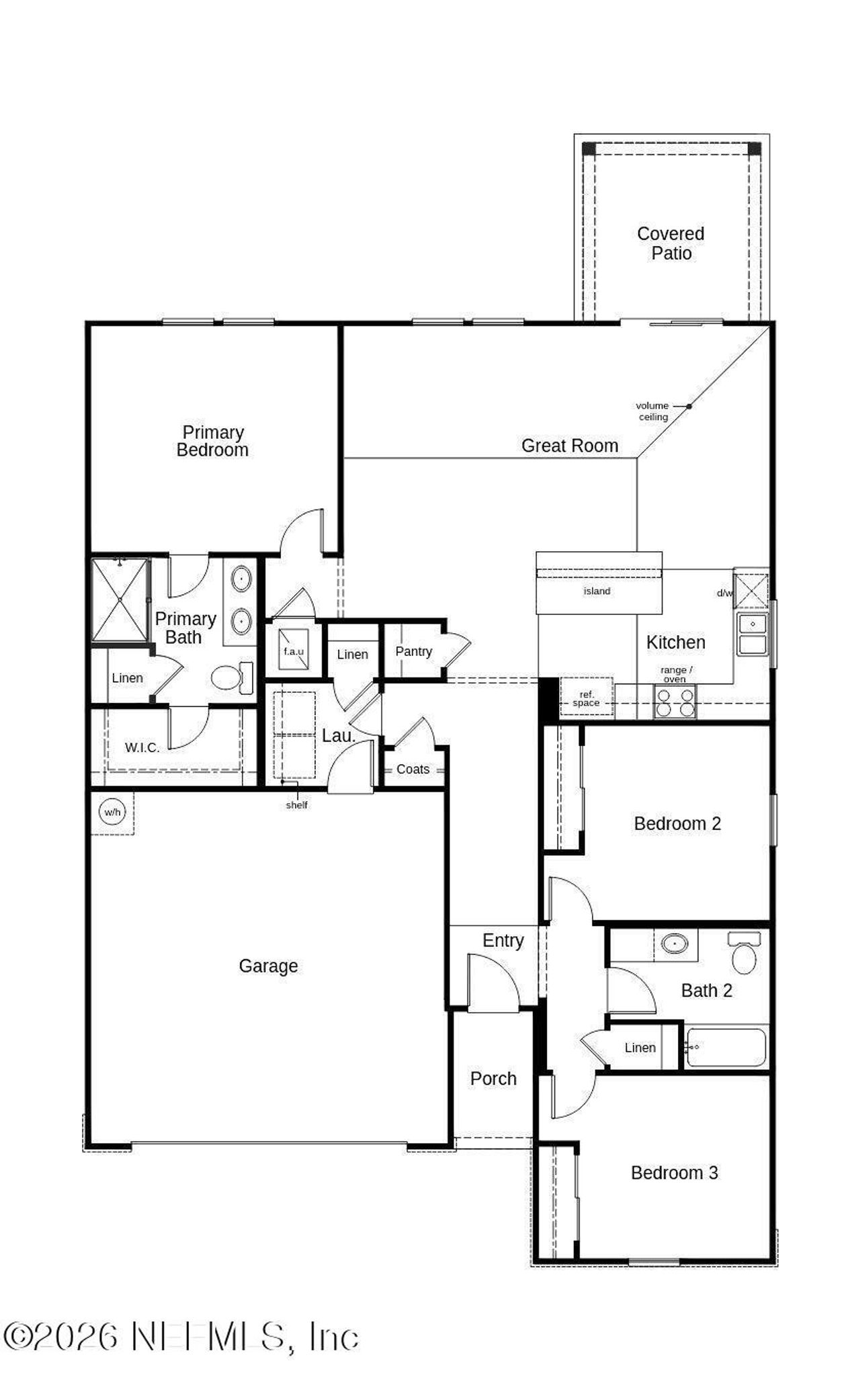 2D floor plan layout of this home in Panther Creek, Jacksonville, FL (Image 2). 2D floor plan layout of this home in Panther Creek, Jacksonville, FL (Image 2).