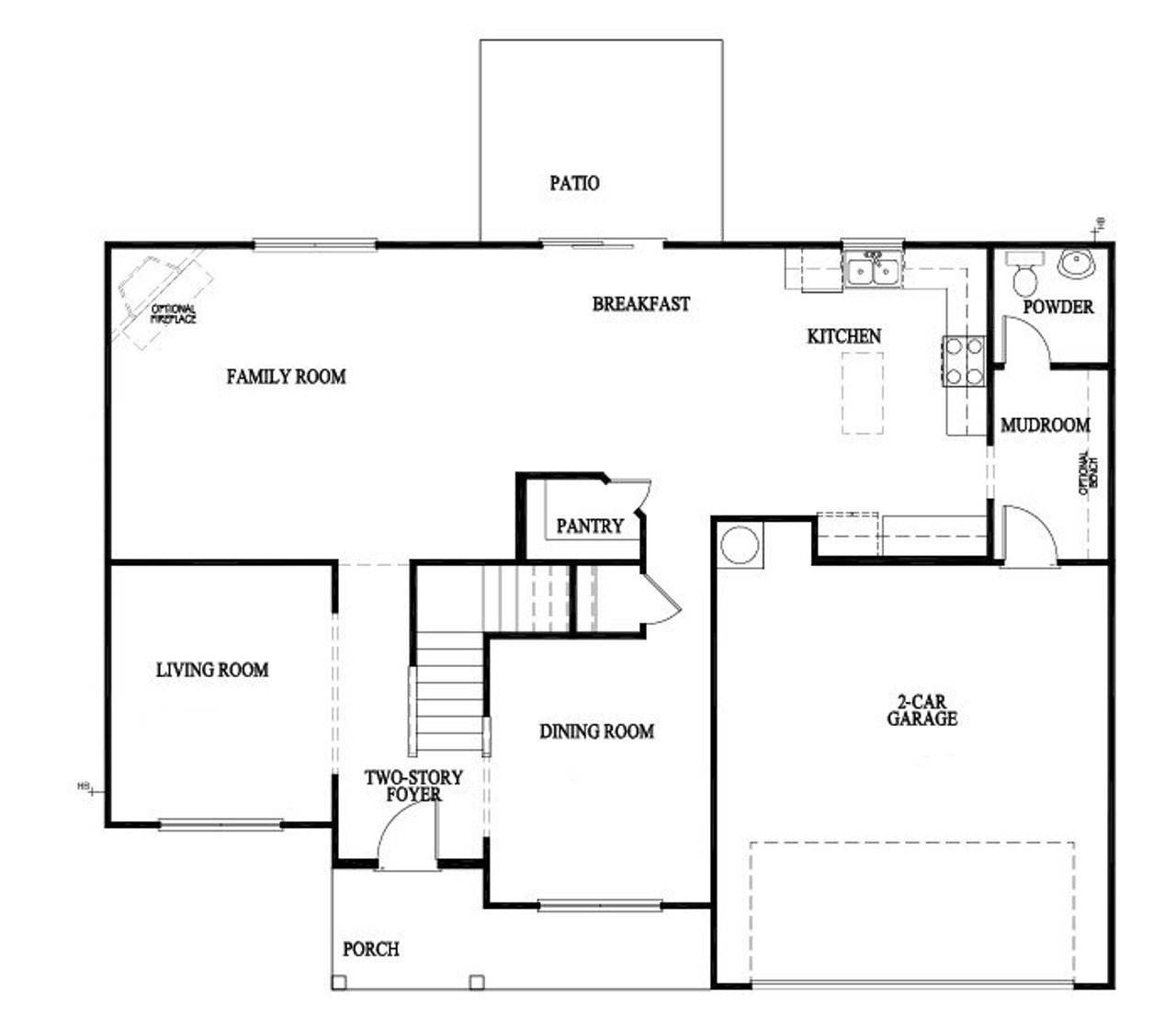 2D floor plan layout of this home in Tibet Road at Sassafras, Allenhurst, GA (Image 2).