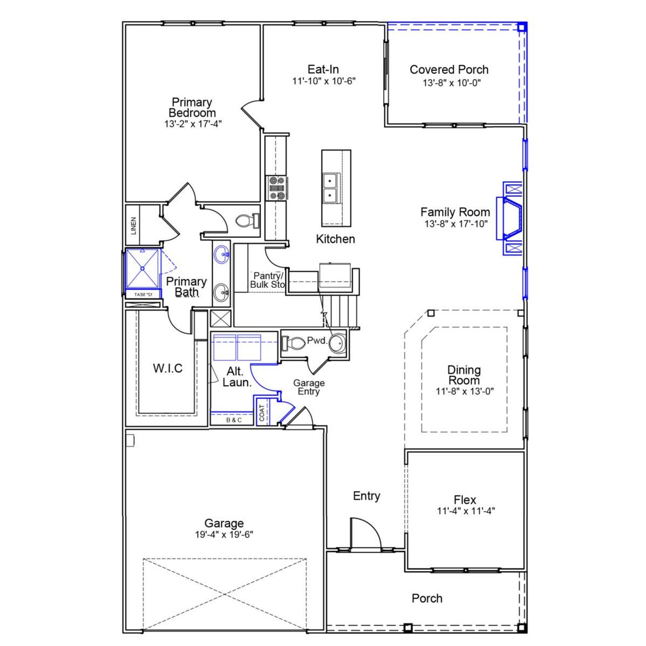 2D floor plan layout of this home in Rogers Spring, Graham, NC (Image 2).