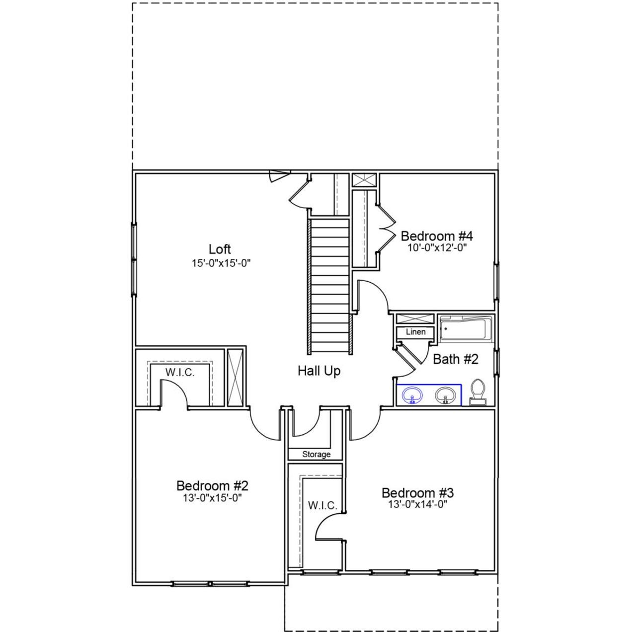 2D floor plan layout of this home in Killians Crossing, Blythewood, SC (Image 2).