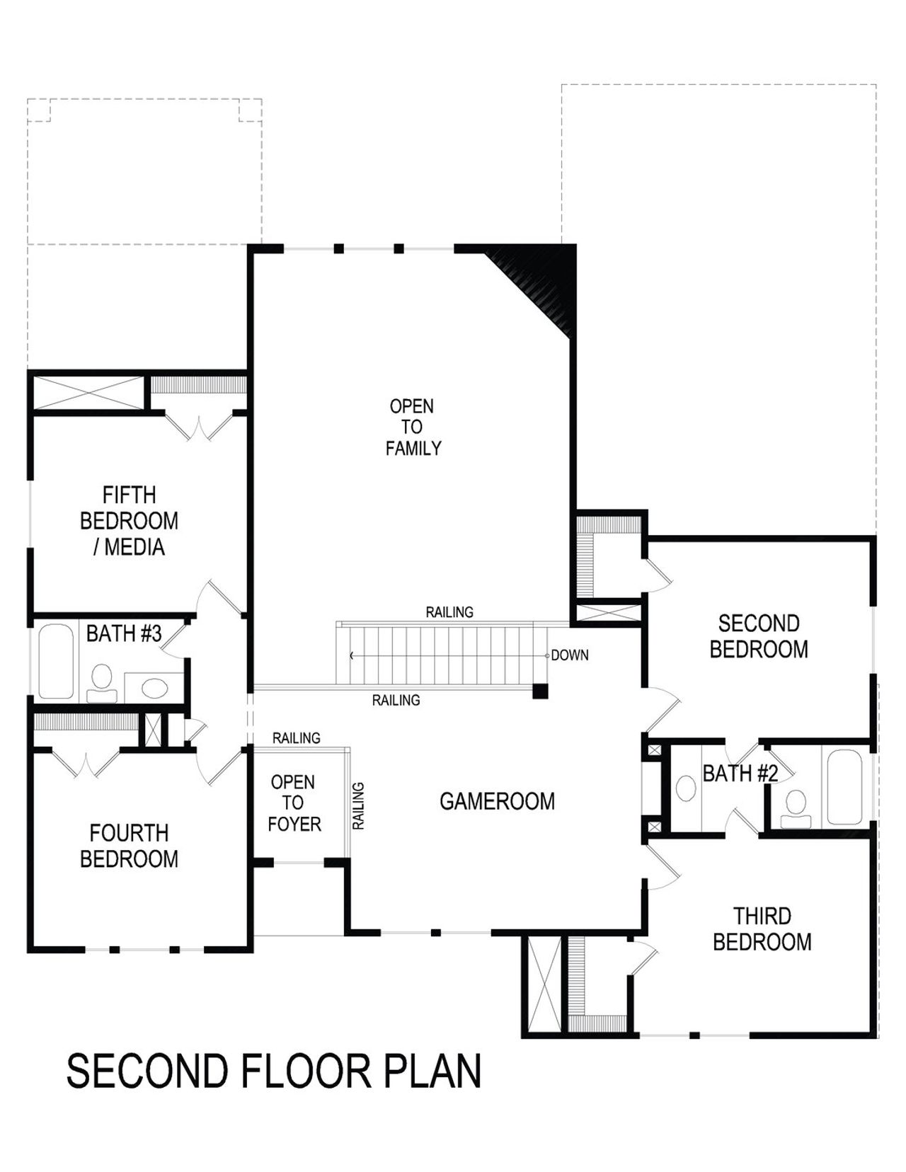 2D floor plan layout of this home in Shady Valley Estates, Midlothian, TX (Image 2).