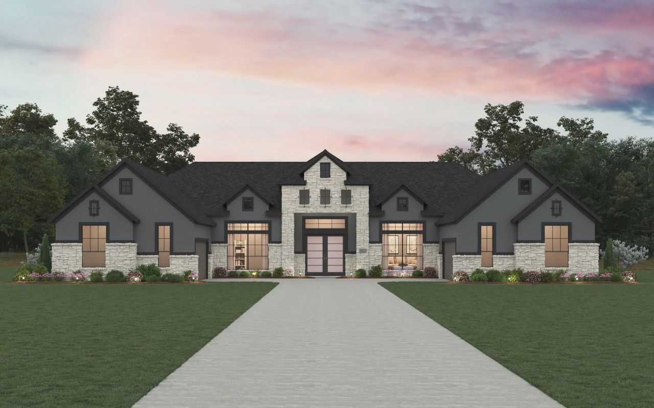 Representative exterior photo of a completed home built from the Garet by Chesmar Homes in Feathergrass, Fulshear, TX (Image 2).