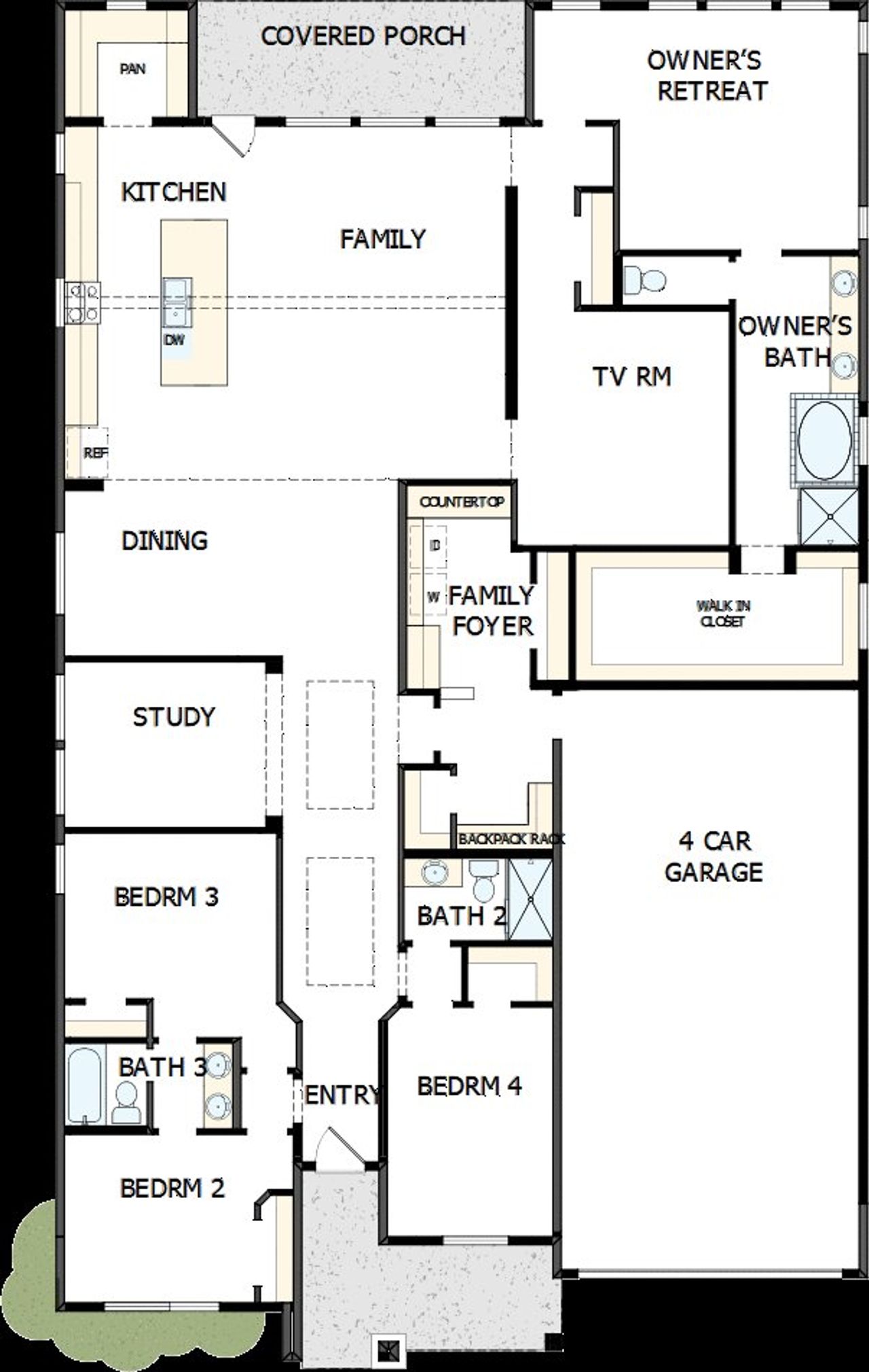 2D floor plan layout of this home in Briggs Ranch – Signature Legacy Series, San Antonio, TX (Image 2). 2D floor plan layout of this home in Briggs Ranch – Signature Legacy Series, San Antonio, TX (Image 2).